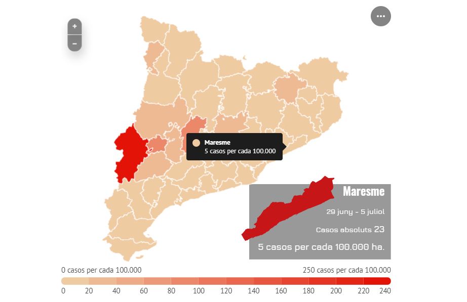 Les dades del Covid-19 al Maresme