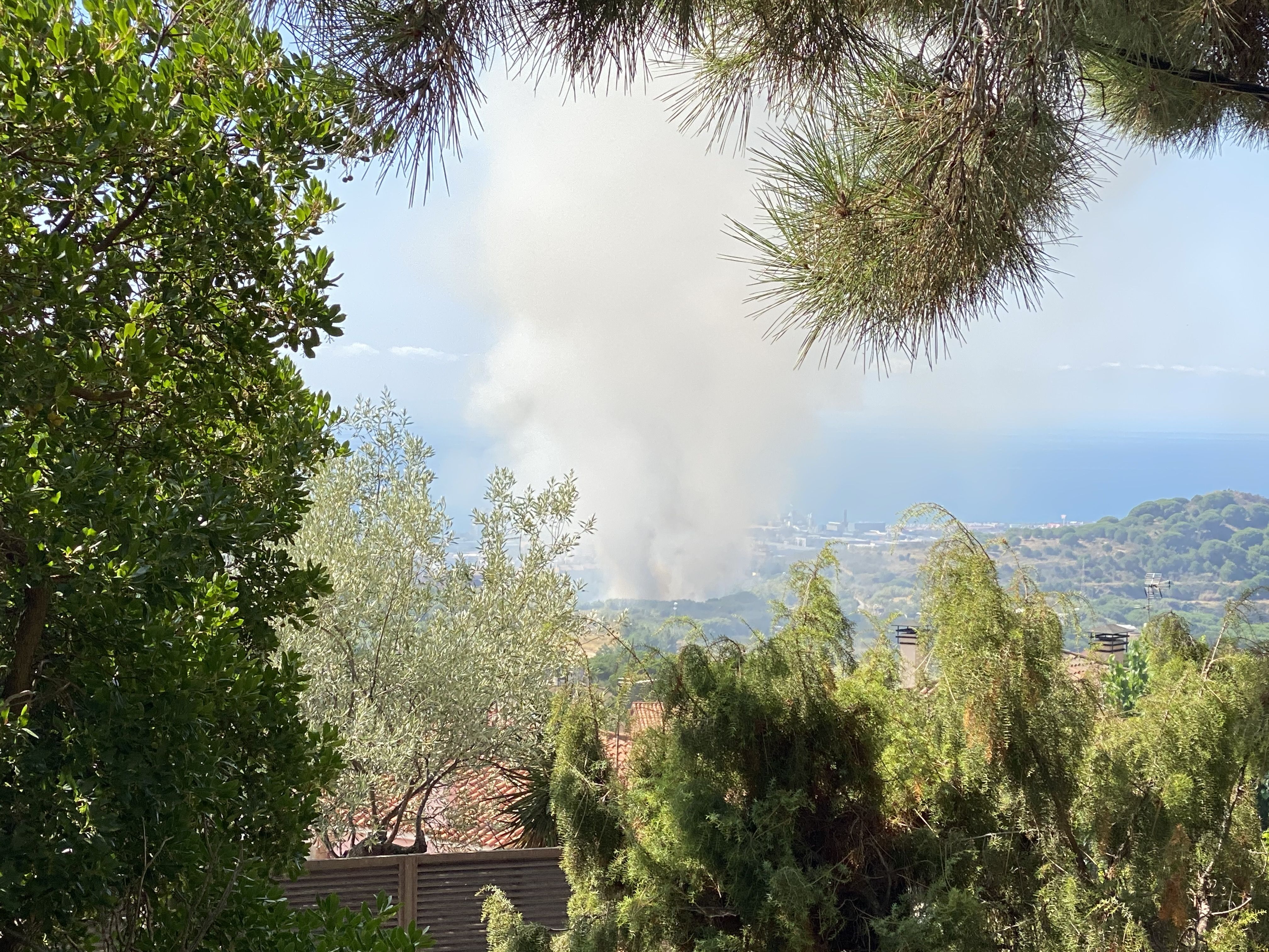 Un incendi vist des del Parc Forestal. Foto d'arxiu.