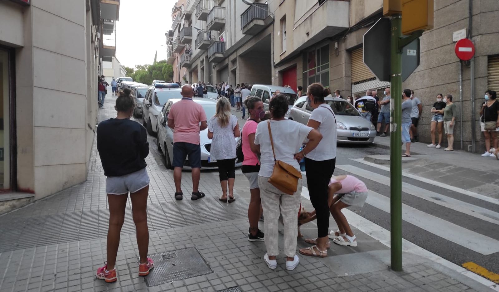 Protesta veïnal contra l'ocupació a Rocafonda. Foto: Cedida