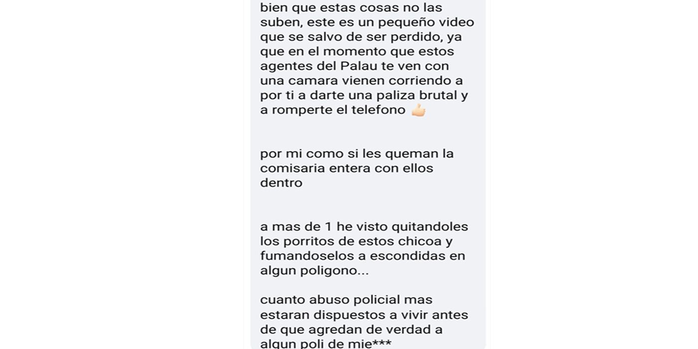 El comentari a Facebook que ha denunciat la policia local