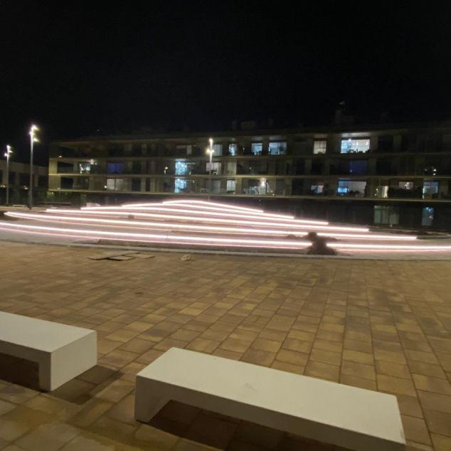 Vista nocturna de la plaça del Rengle. Foto: Ajuntament