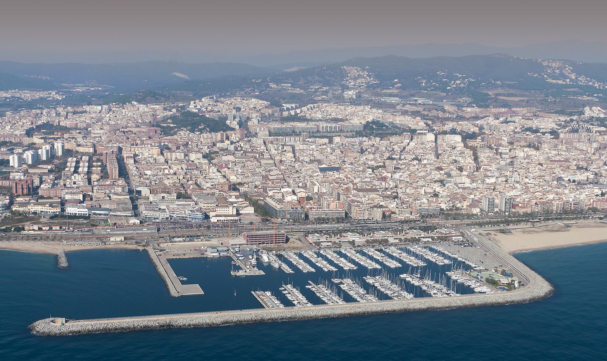 Vista de Mataró, que guanya en població