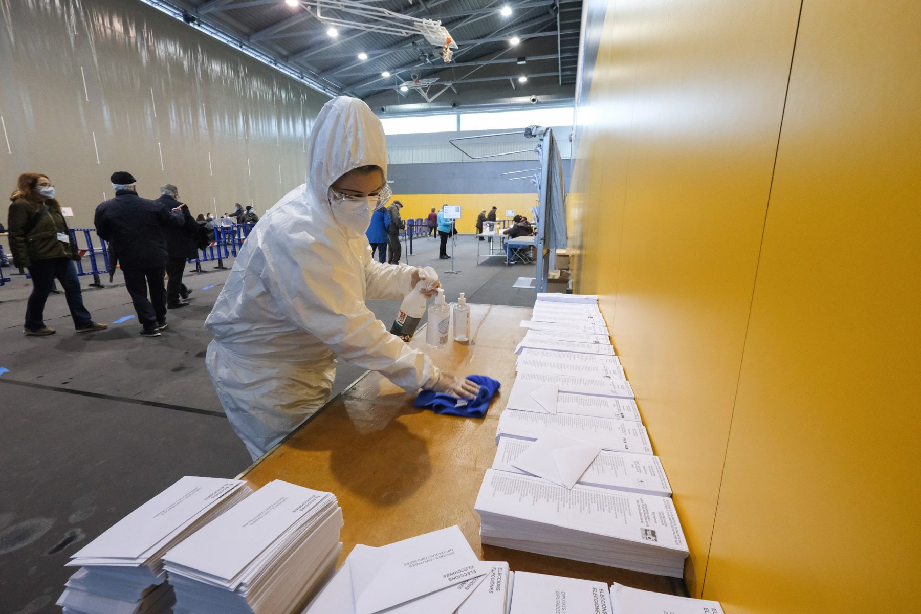 Elecciones en el Parlamento de Cataluña 2021, Pabellón Euskadi. Foto: R.Gallofré