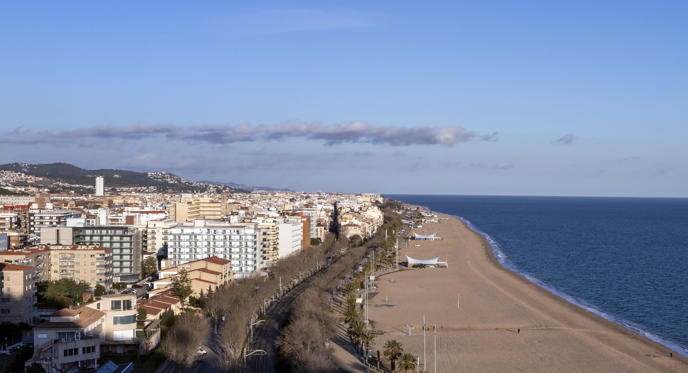 Vista de Calella, al Maresme, donde la mayoría de hoteles no han abierto en Semana Santa