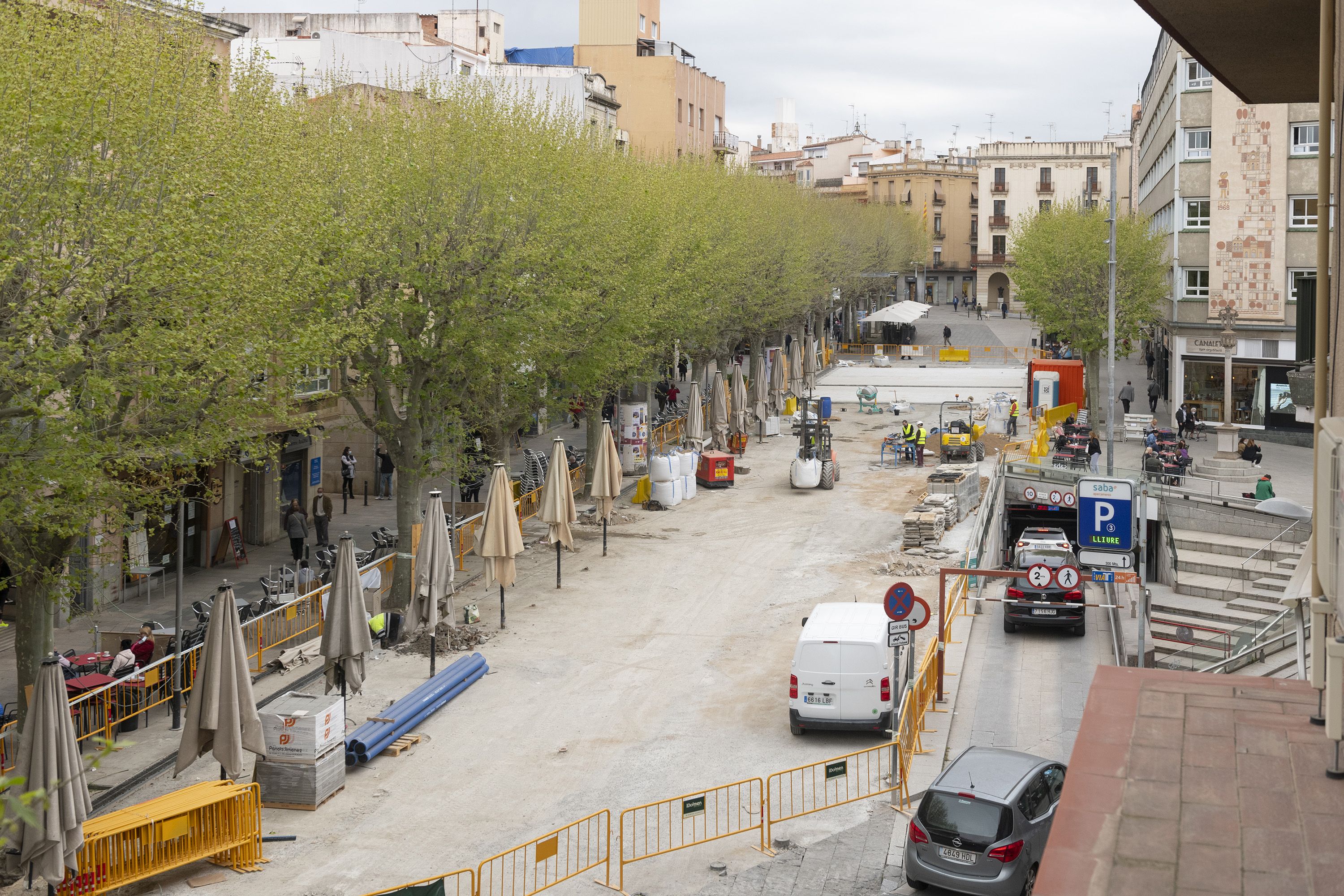 Obres al centre. Foto: R. G.