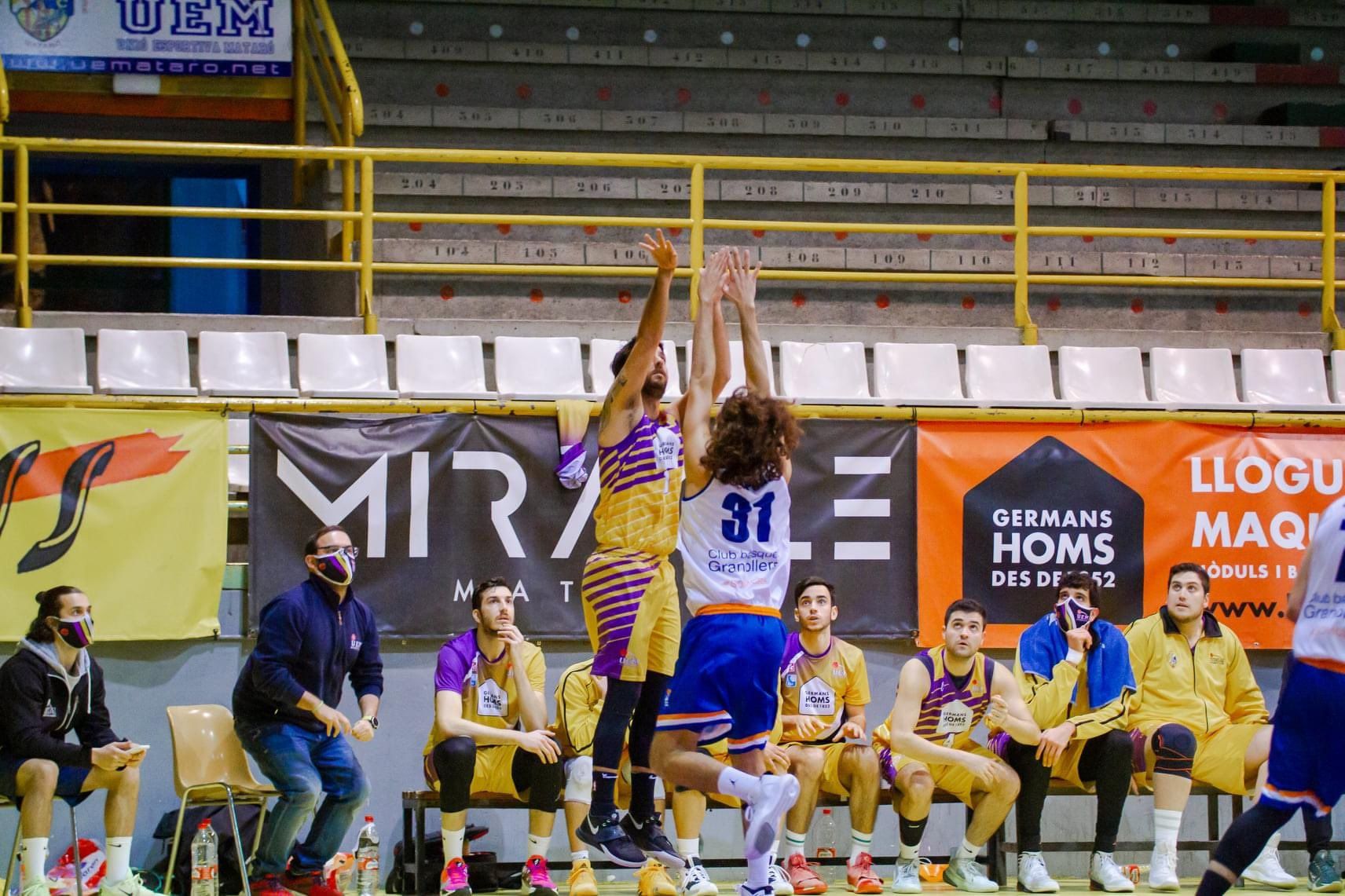 Una acció del partit a casa contra el Granollers. Foto, UEM.