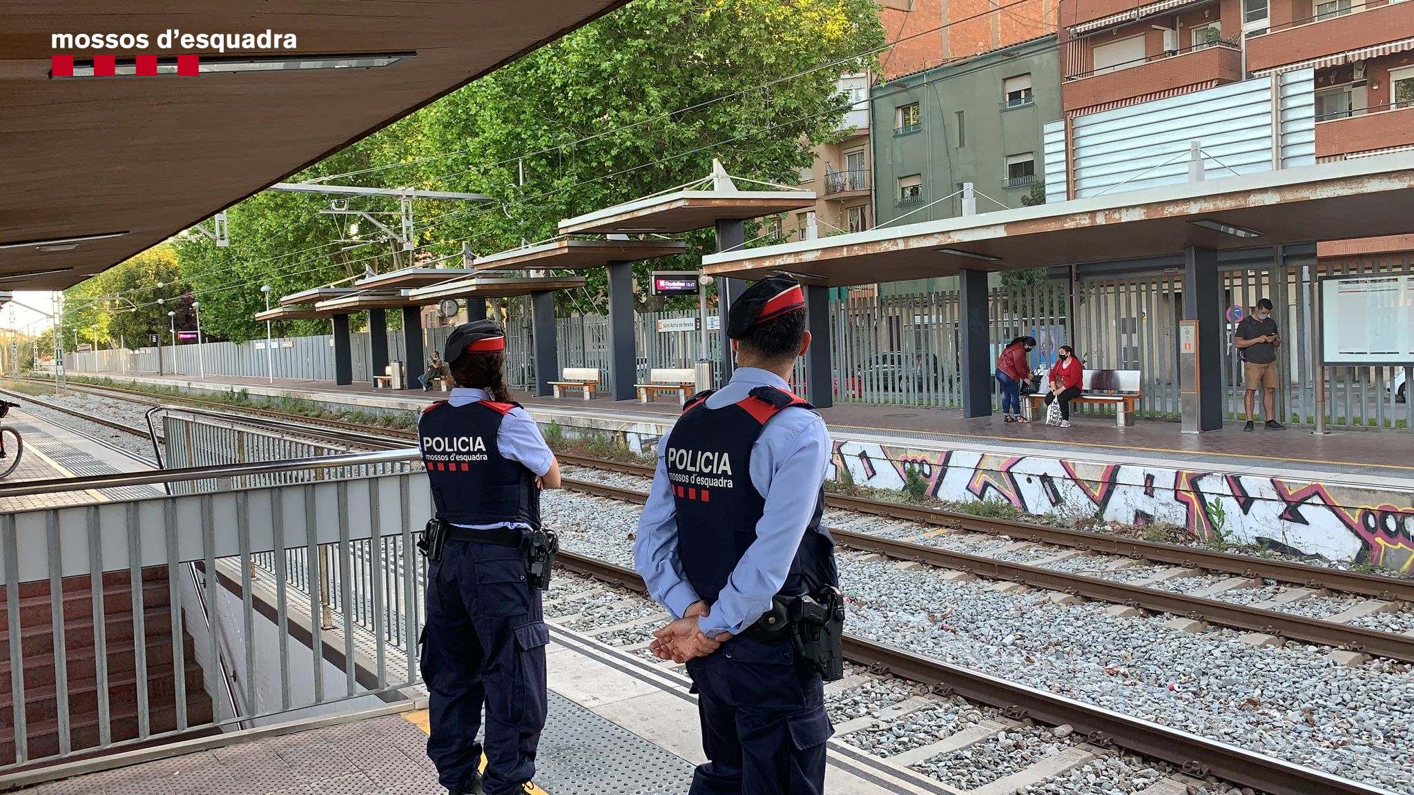 Els Mossos a la línia R1 de Rodalies del Maresme