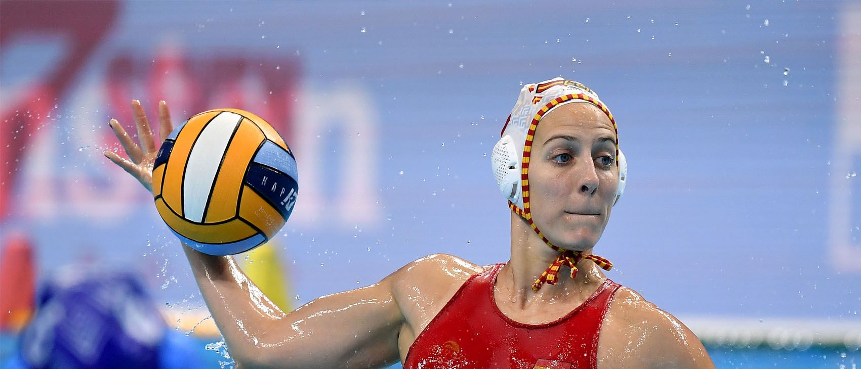 Marta Bach en un partit amb la selecció espanyola.