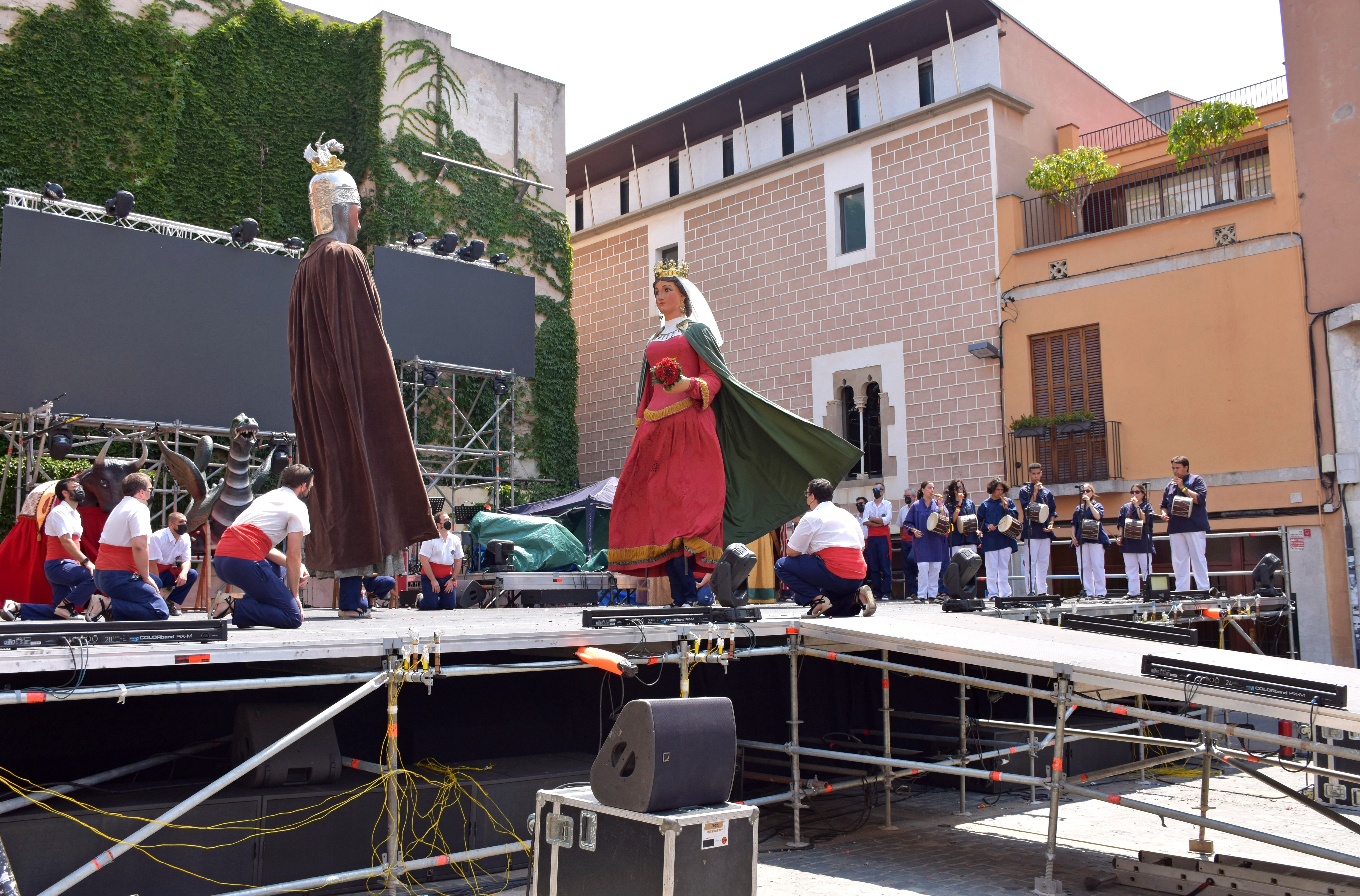 Els Gegants, a la Mostra de Balls de Les Santes 2021. Foto: Quim Vives