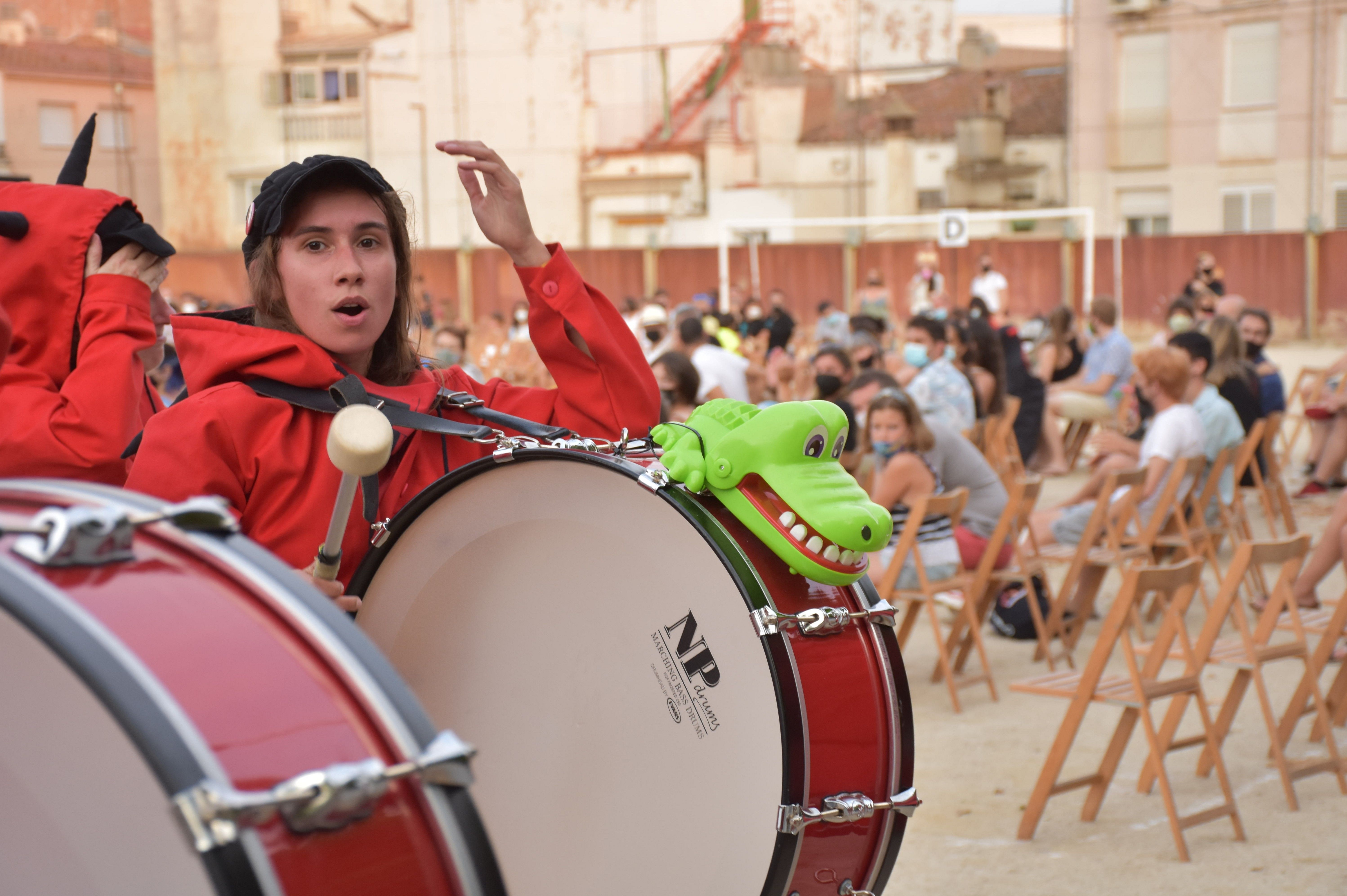 Detall a un dels bombos dels Tabalers Do Maresme