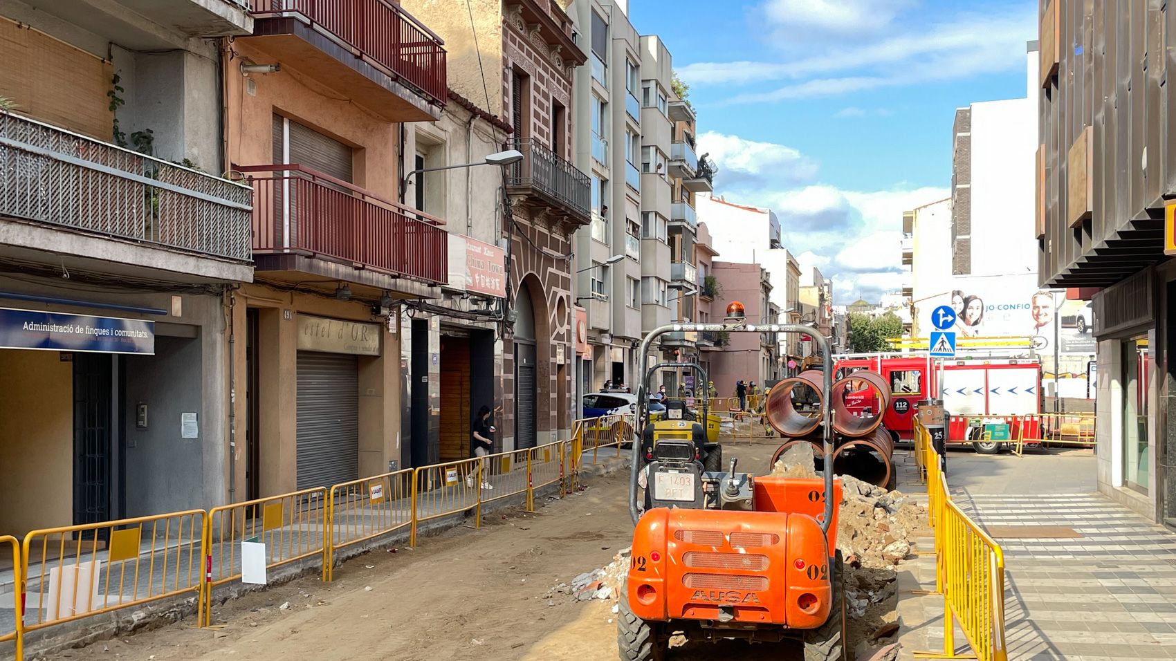 Imatge d'arxiu de les obres al Camí Ral