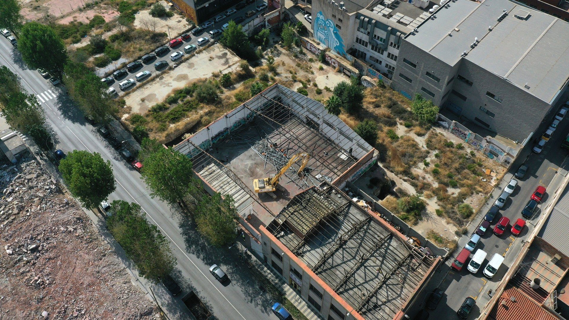 Vista dels enderrocs a la ronda Barceló. Foto: Ajuntament