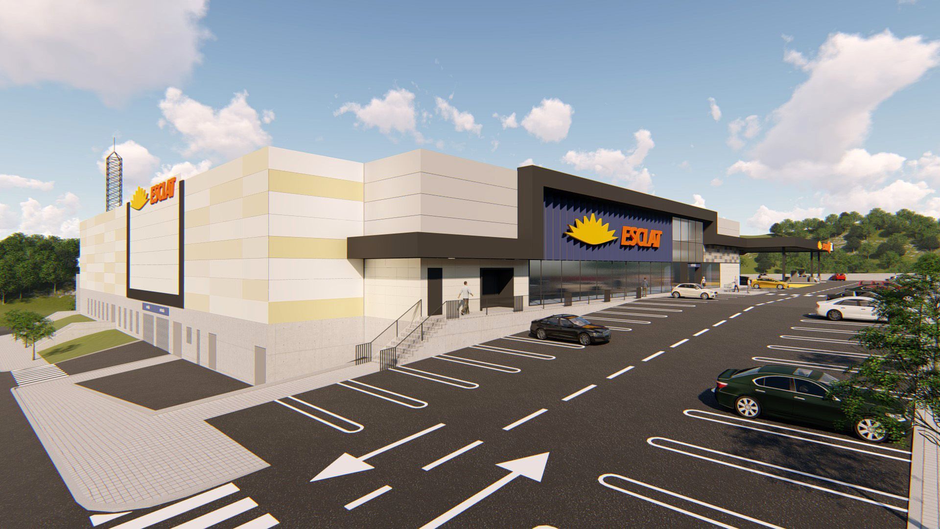 render del nuevo supermercado estallido a badalona cedida