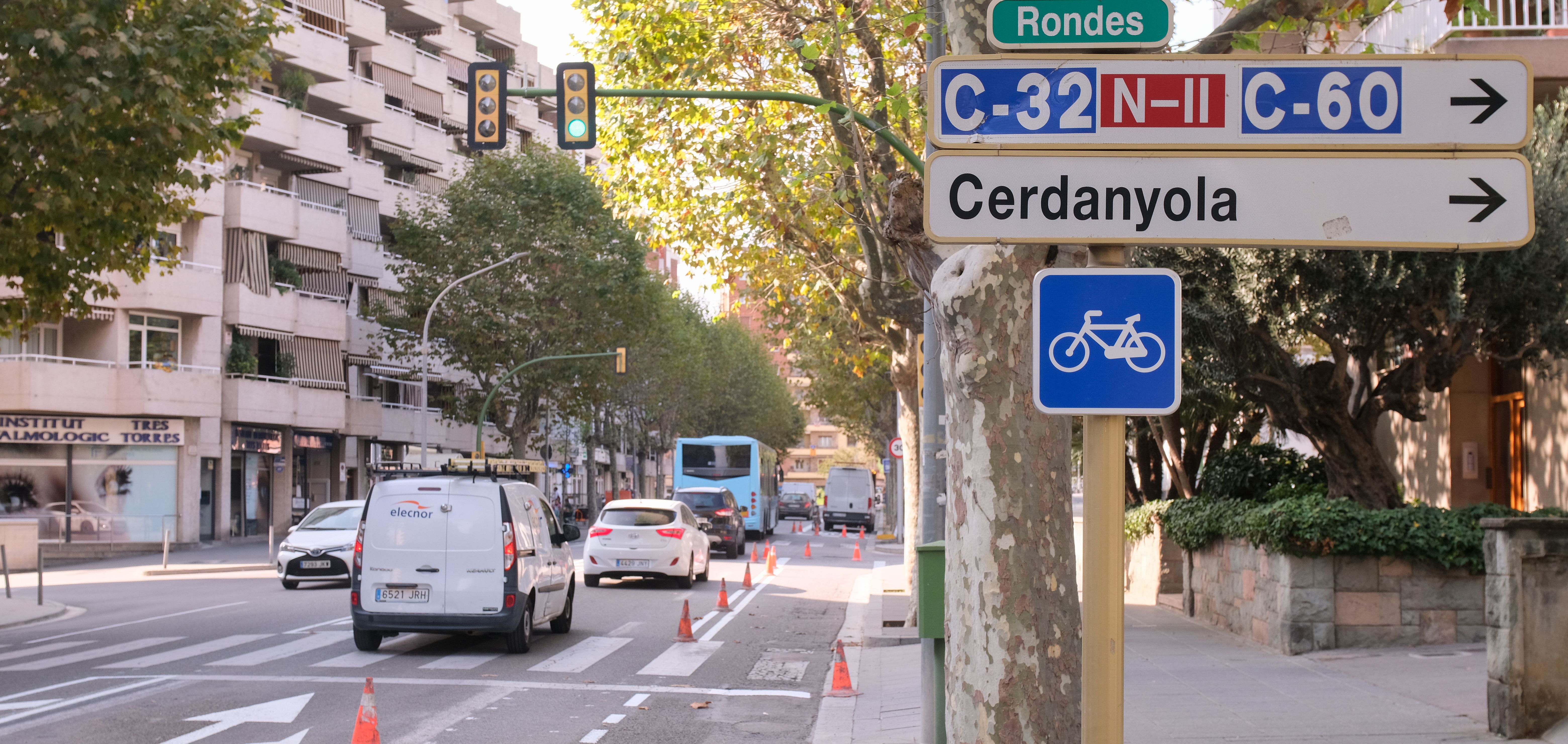 El Camí de la Geganta és una de les artèries on s'aplica l'anella ciclista