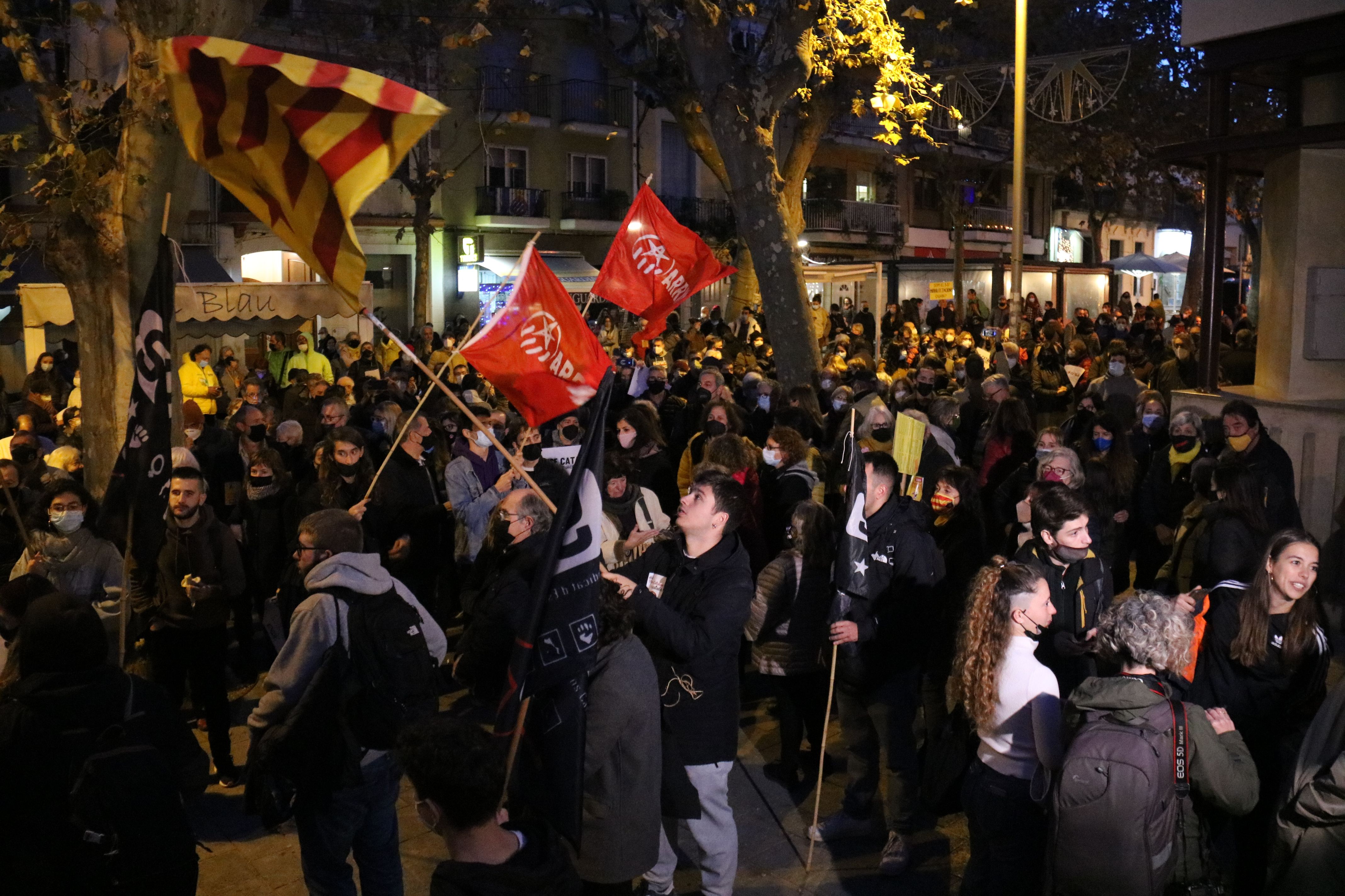 Manifestació a Canet de Mar en defensa del català en l'ensenyament públic. Foto, ACN.