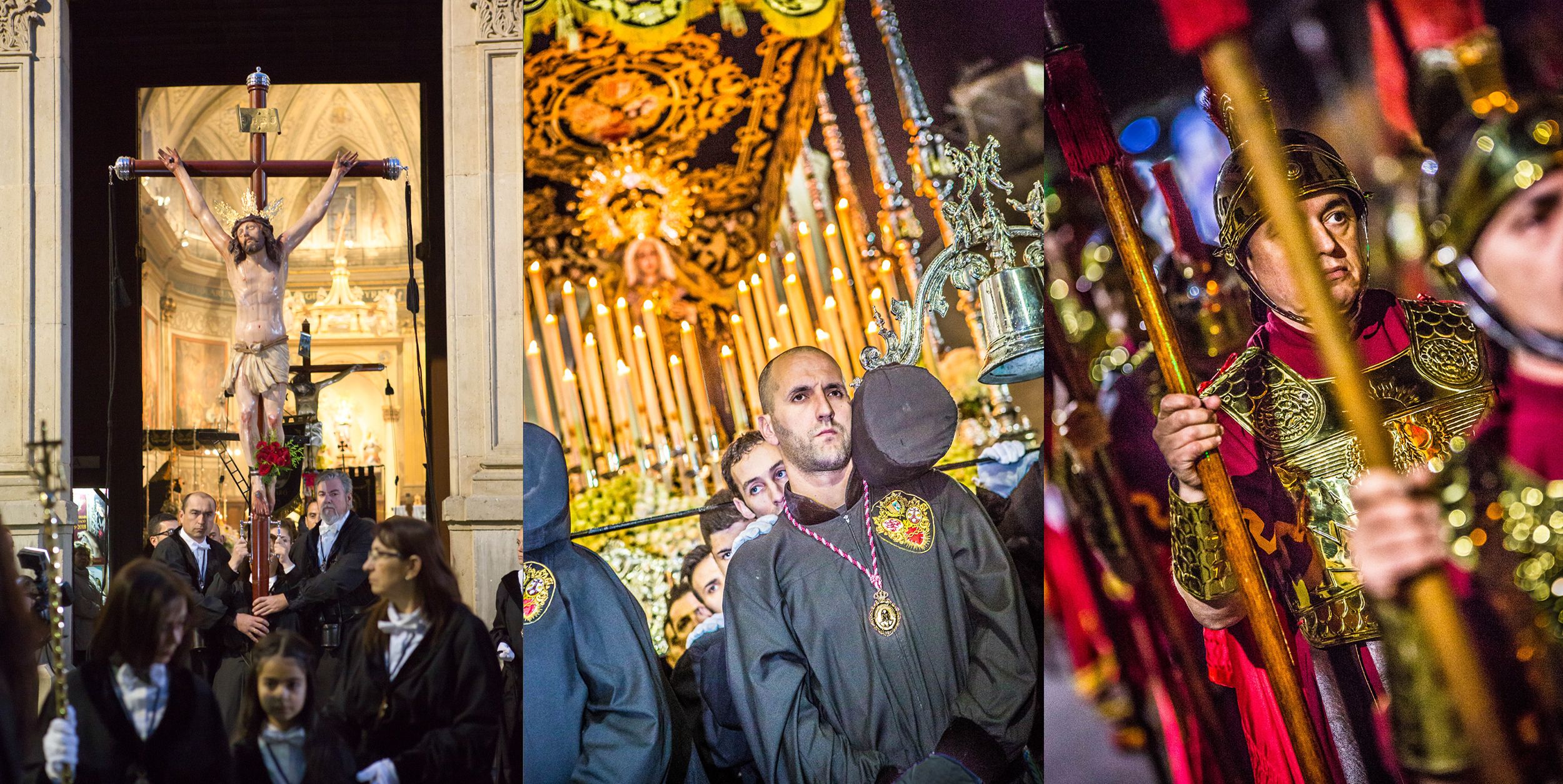 Diversos moments del Divendres Sant. Foto. Santi Flores