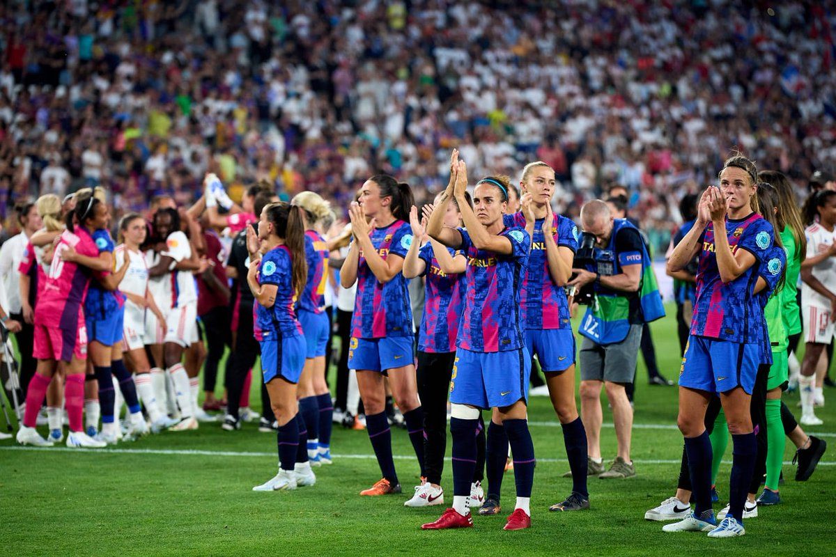 Les jugadores del Barça al final del partit. Foto, FCB.