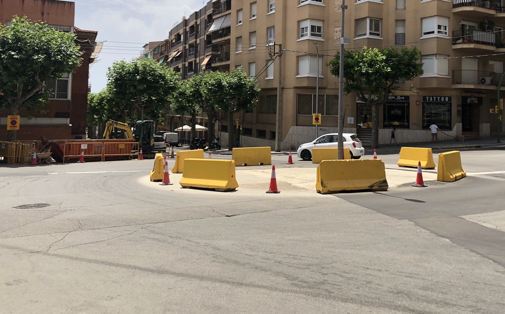 La rotonda provisional de la Ronda Alfons X El Savi. Foto: Ajuntament