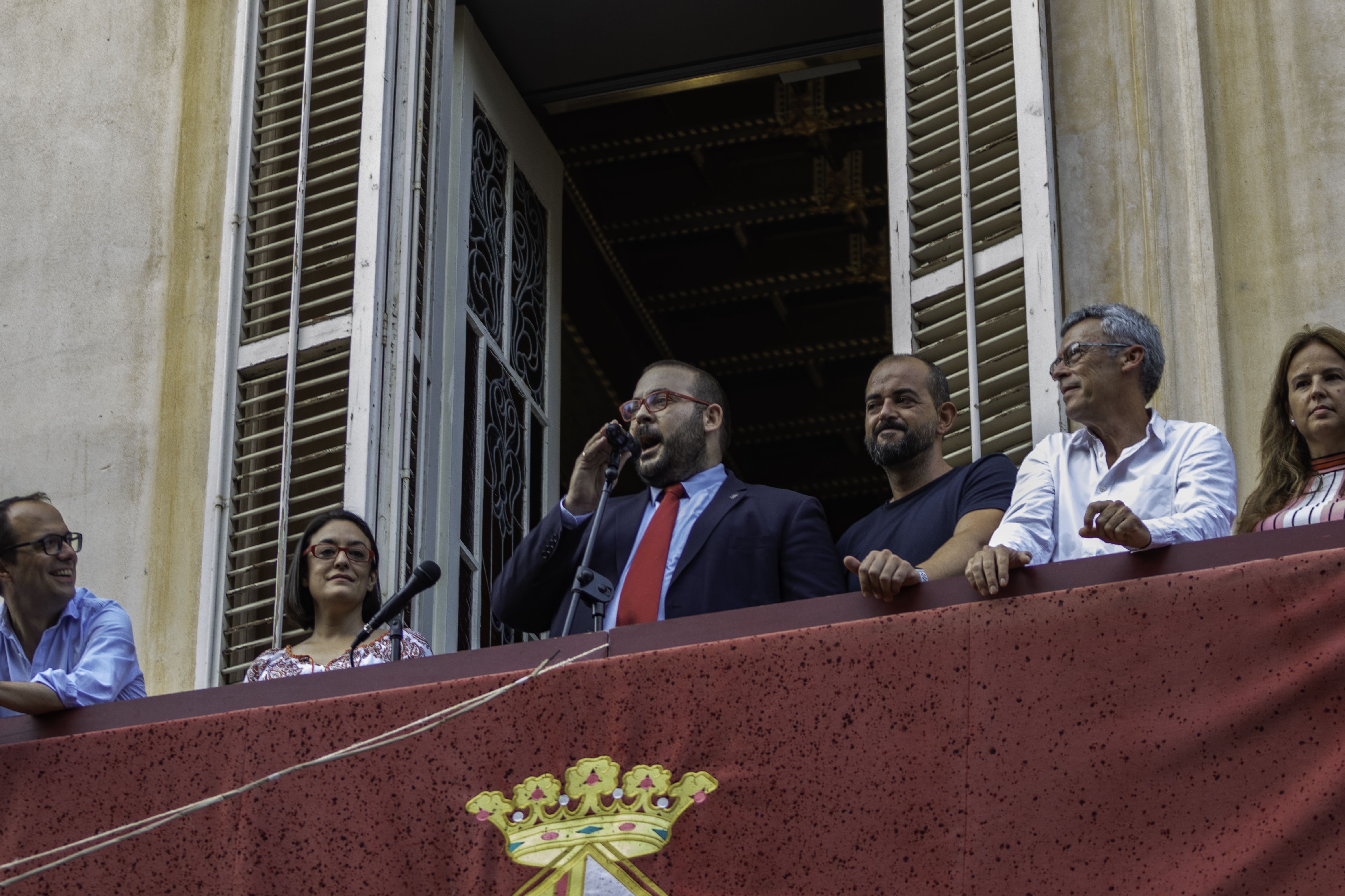 L'alcalde, durant la Crida. Foto: Max Noè-van Woerden