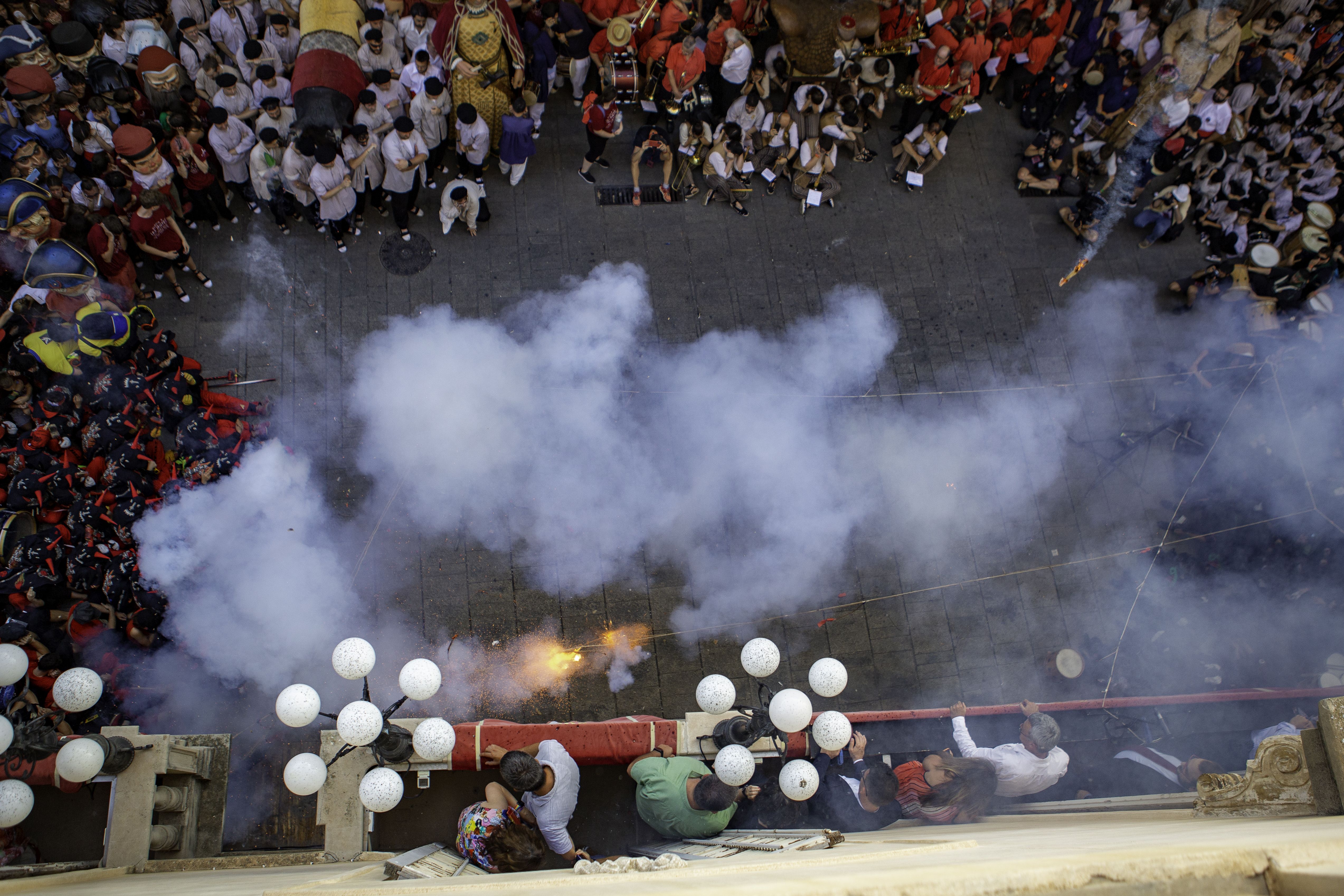 La traca, moment àlgid de la Crida. Foto: Max Noé