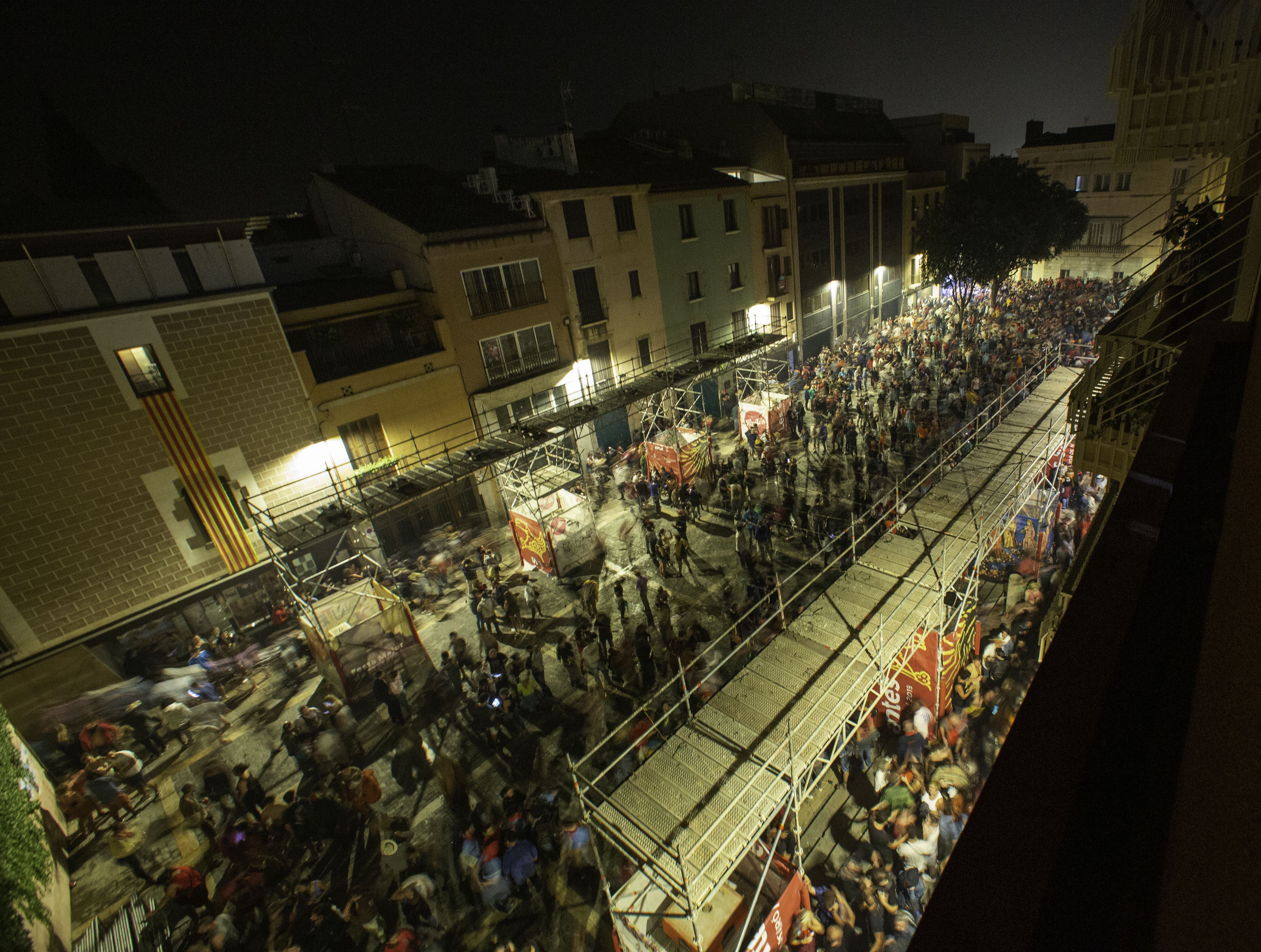 El muntatge de rere l'Ajuntament. Foto: Max Noé