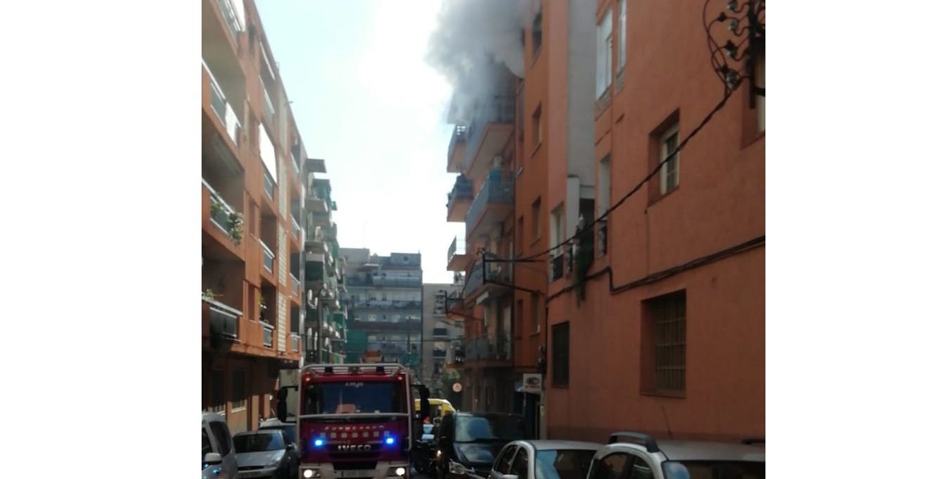 Incendi a un habitatge de Rocafonda