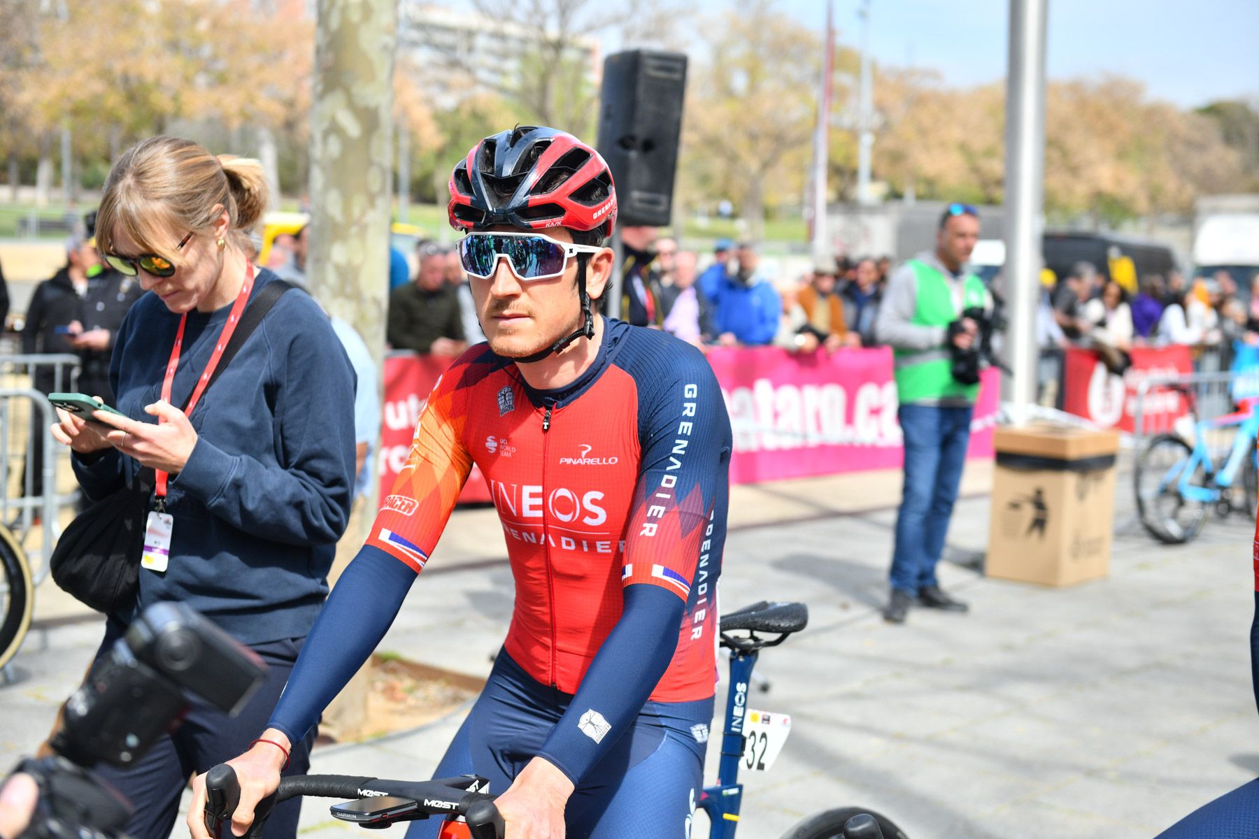 Geraint Thomas, un campió del Tour a la Volta, a Mataró. Foto: R.Gallofré