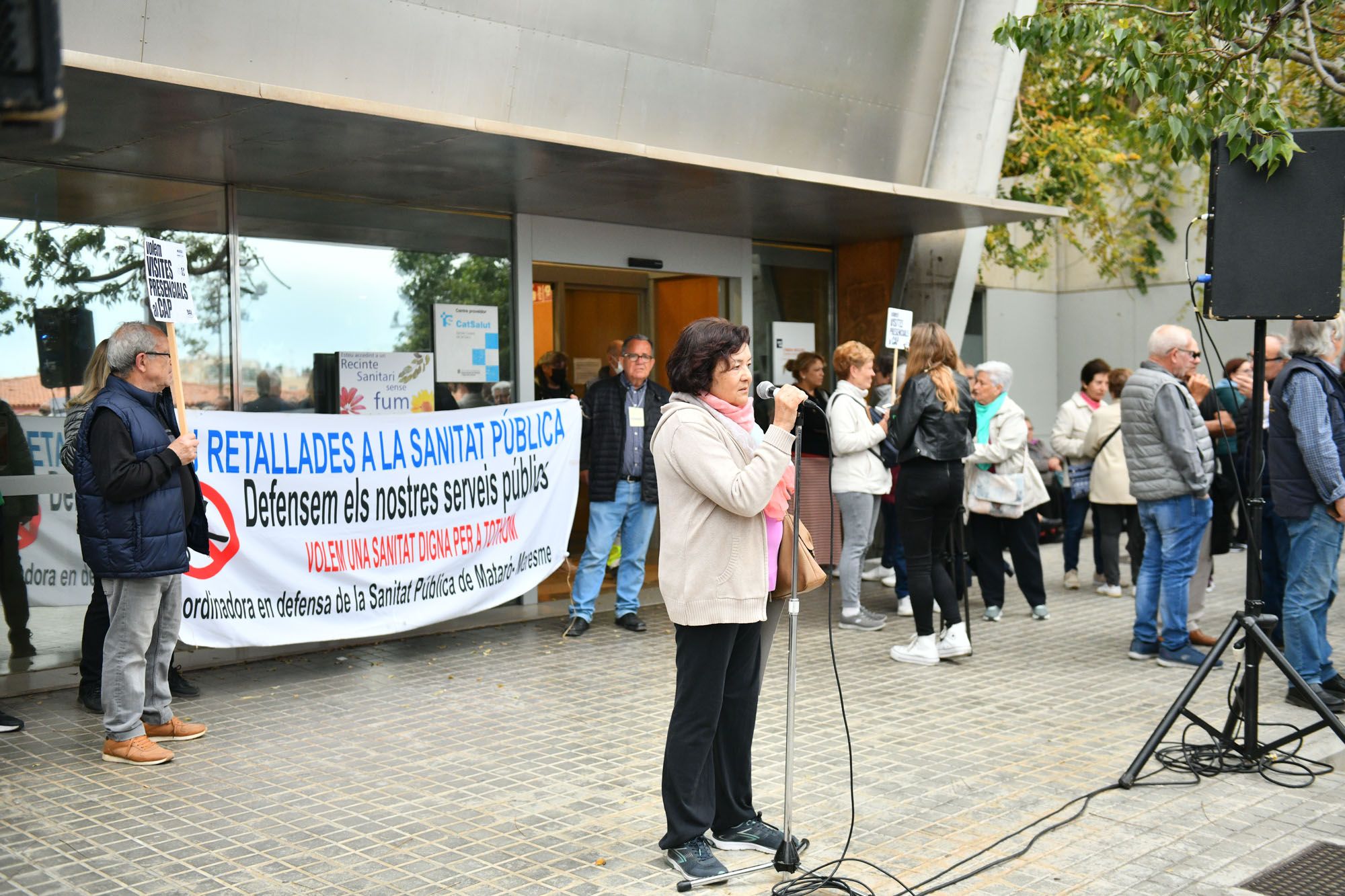 Manifestació al CAP de Cirera-Molins. Foto: R.Gallofré