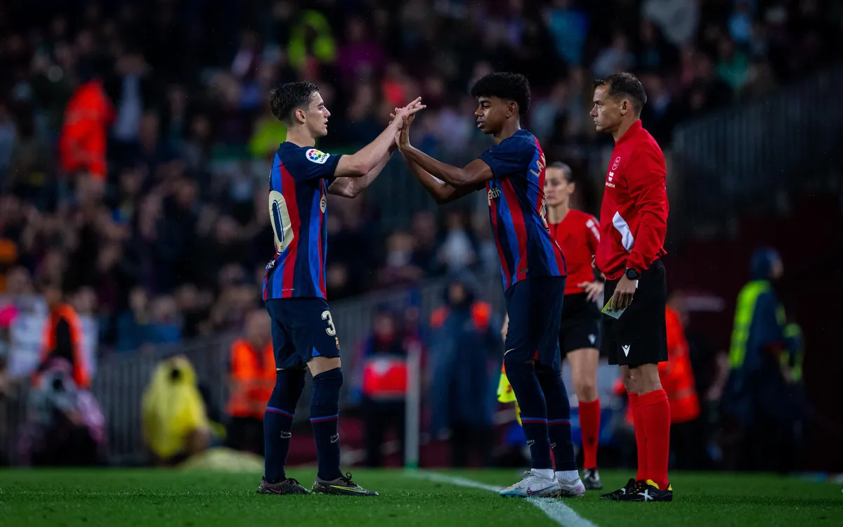 El moment del debut. Foto: FC Barcelona.