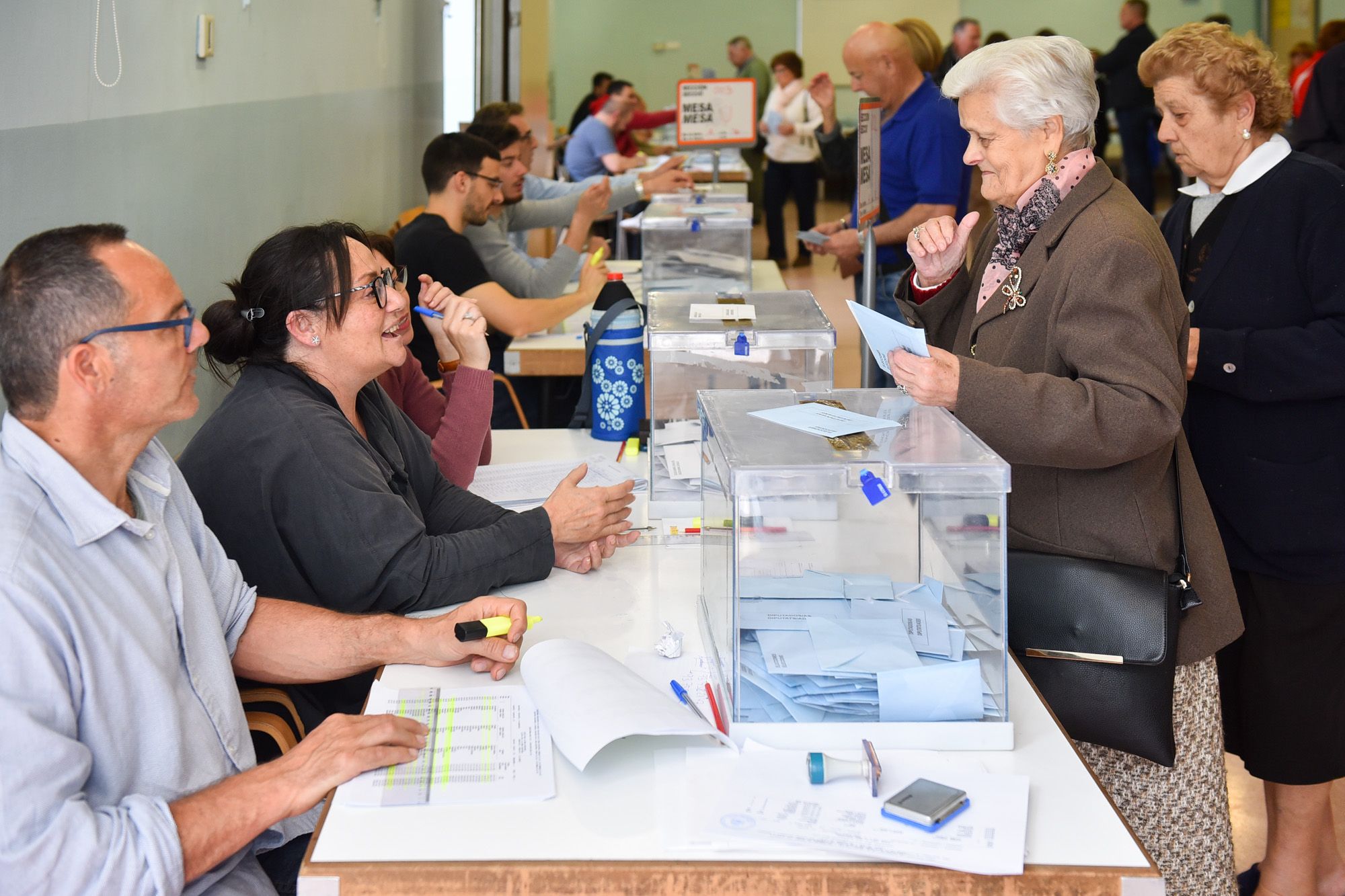 Mesa electoral eleccions municipals 2019. Foto: R.Gallofré