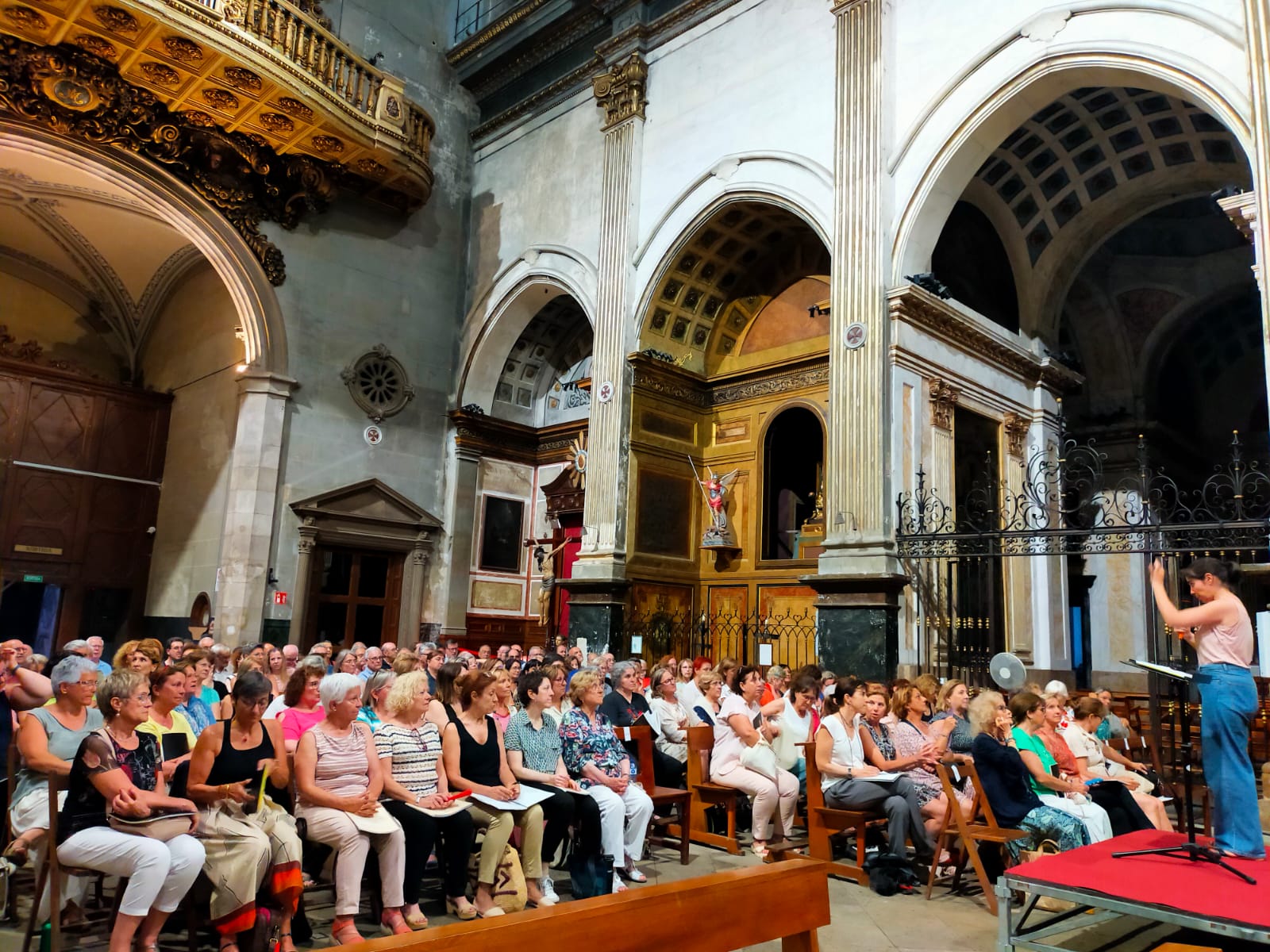 Un assaig de la Missa a Santa Maria, on estrena nova ubicació. Foto: Toñi Angulo