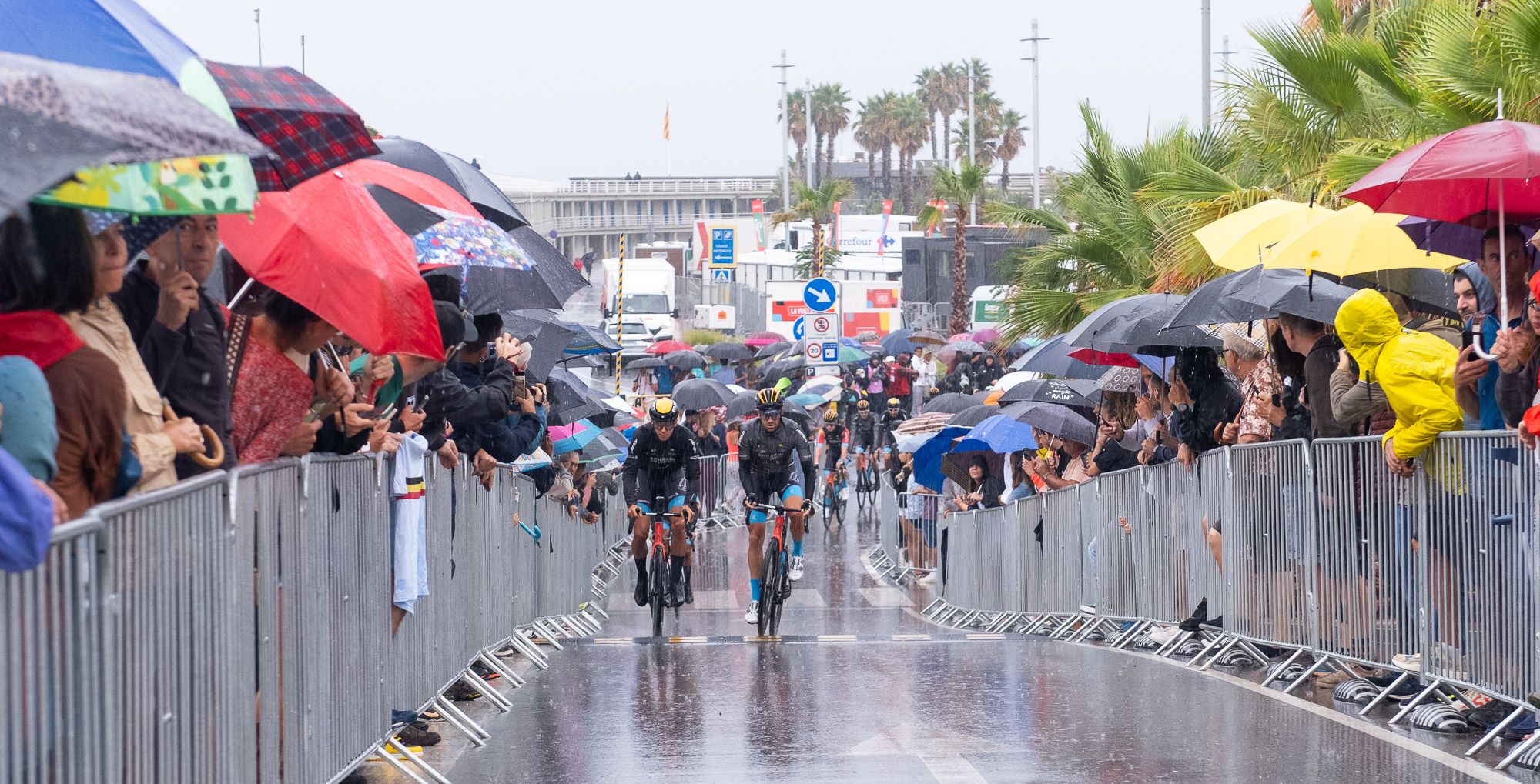 El recorregut entre el control de firmes i la sortida de la Vuelta. Foto: R.Gallofré