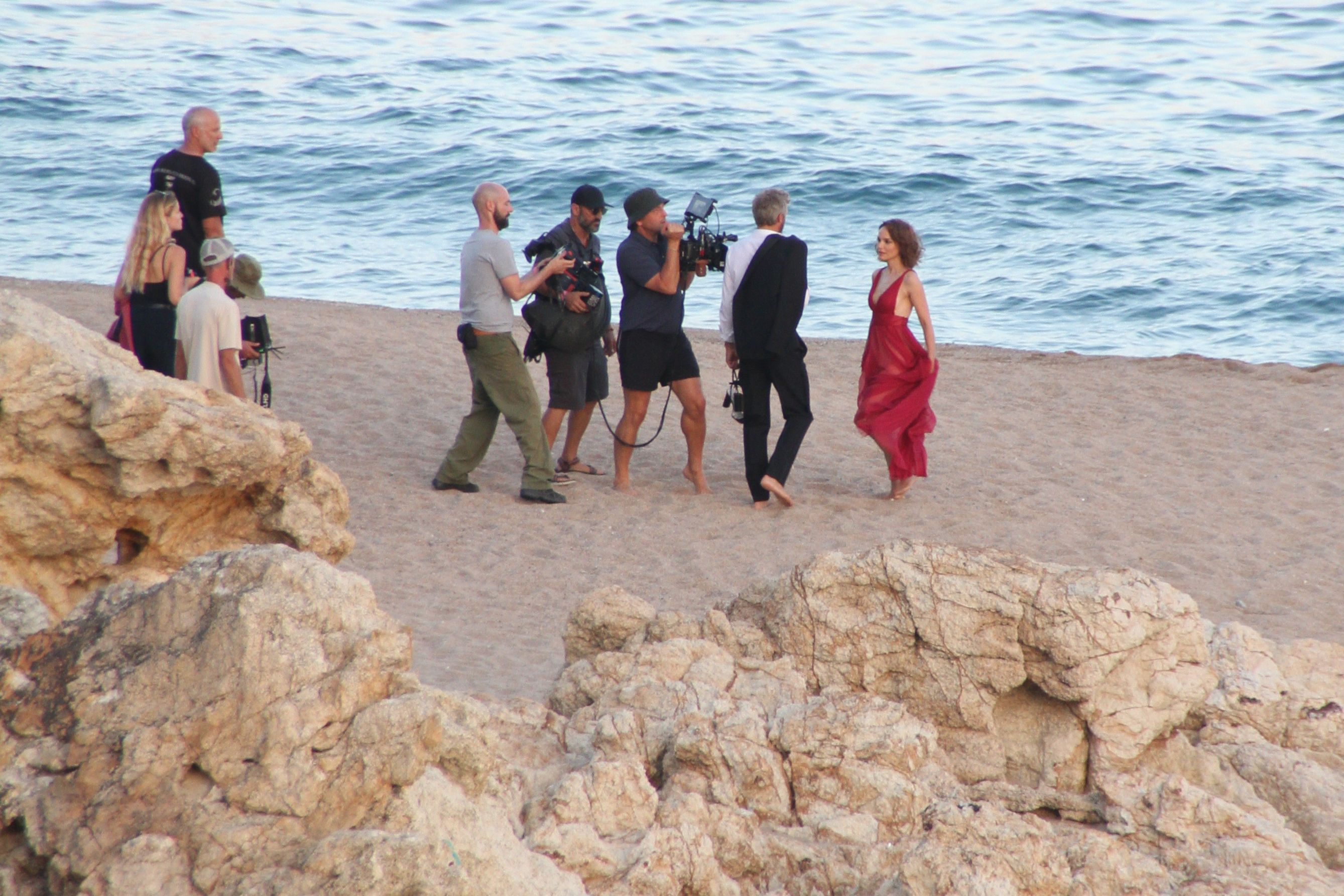 Natalie Portman en el rodatge per a Dior a Calella, al Maresme. Foto: Calella Film Comission