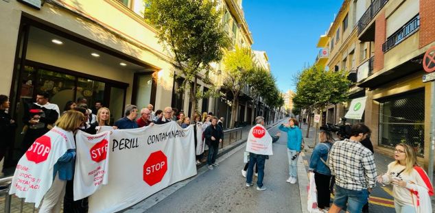 Tall simbòlic contra l’accés de busos interurbans al Centre de Mataró