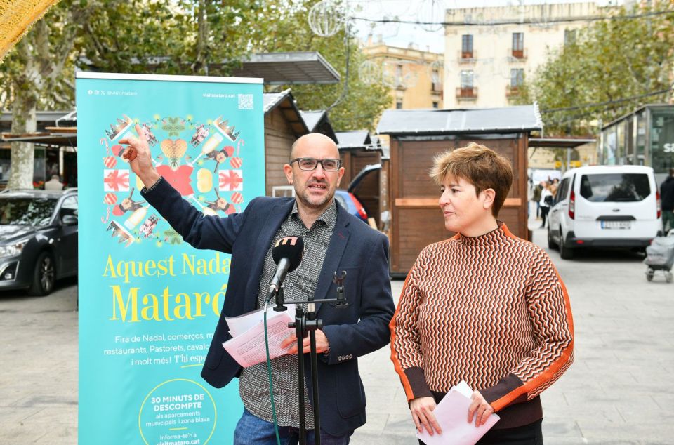 Rueda de prensa presentación actos de Navidad 2023, Joan Sarrias y Heidi López. Foto: R.Gallofré