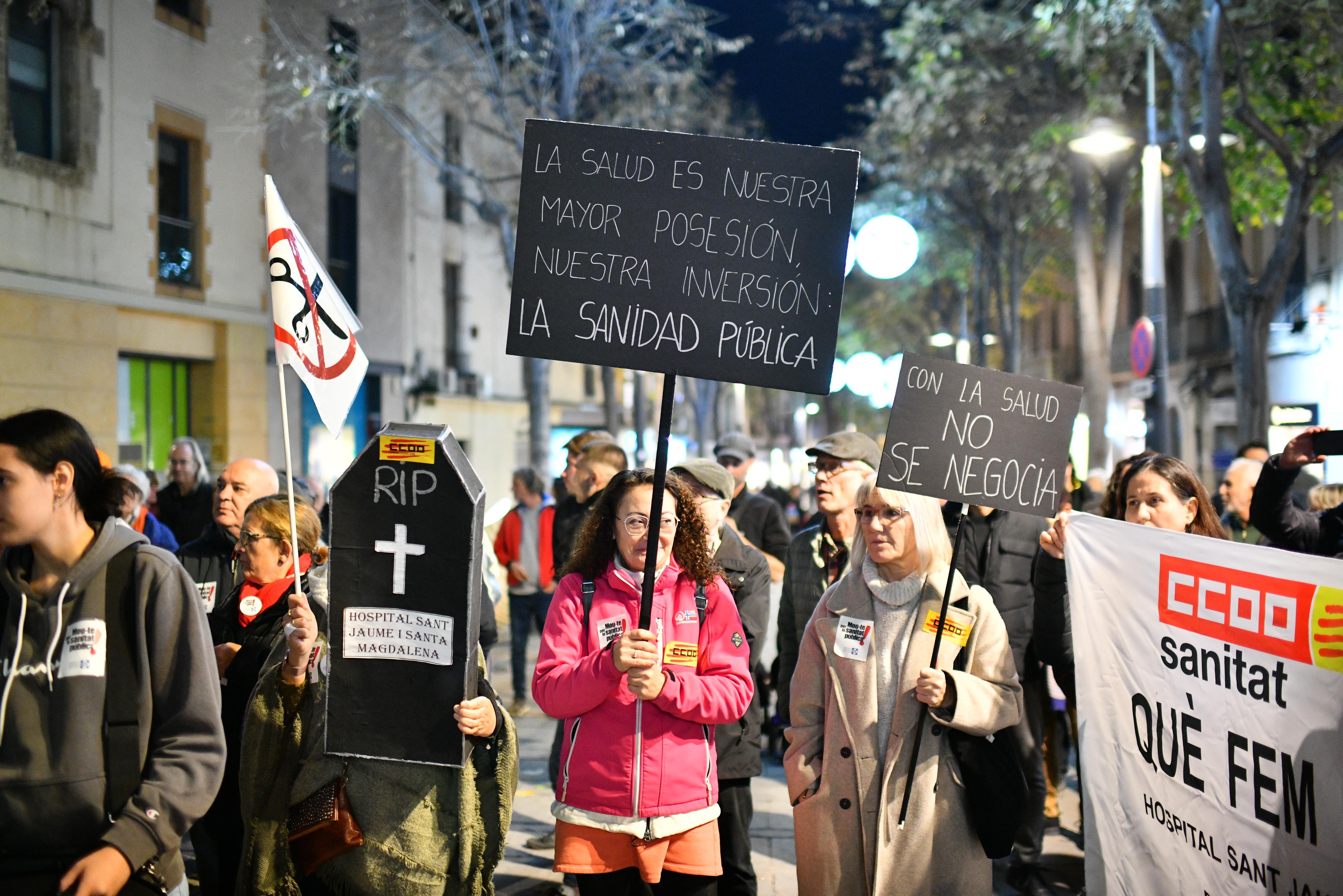 Protesta en defensa de la sanitat pública a Mataró i el Maresme. Foto: R. Gallofré