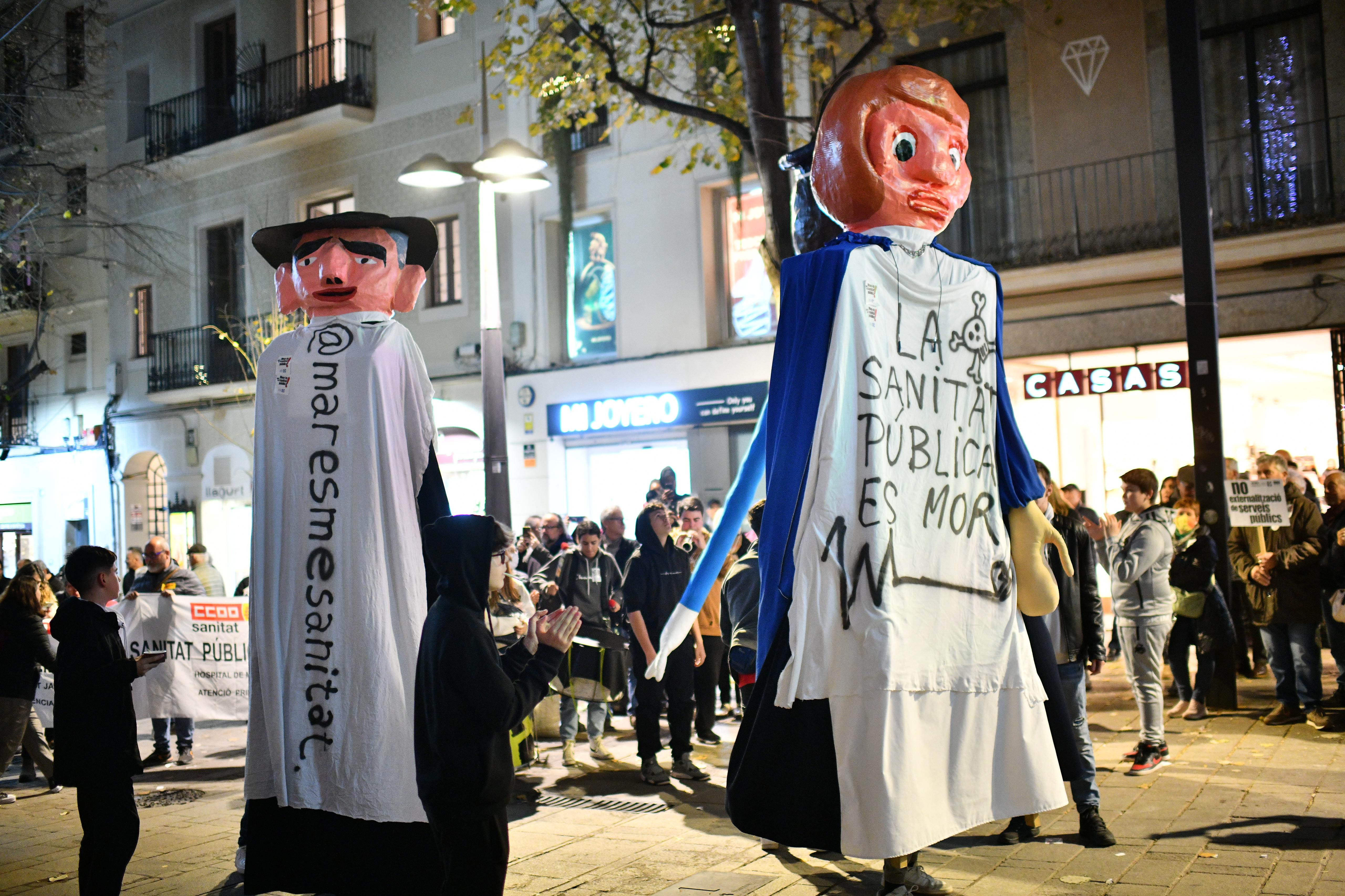 Protesta en defensa de la sanitat pública a Mataró i el Maresme. Foto: R. Gallofré