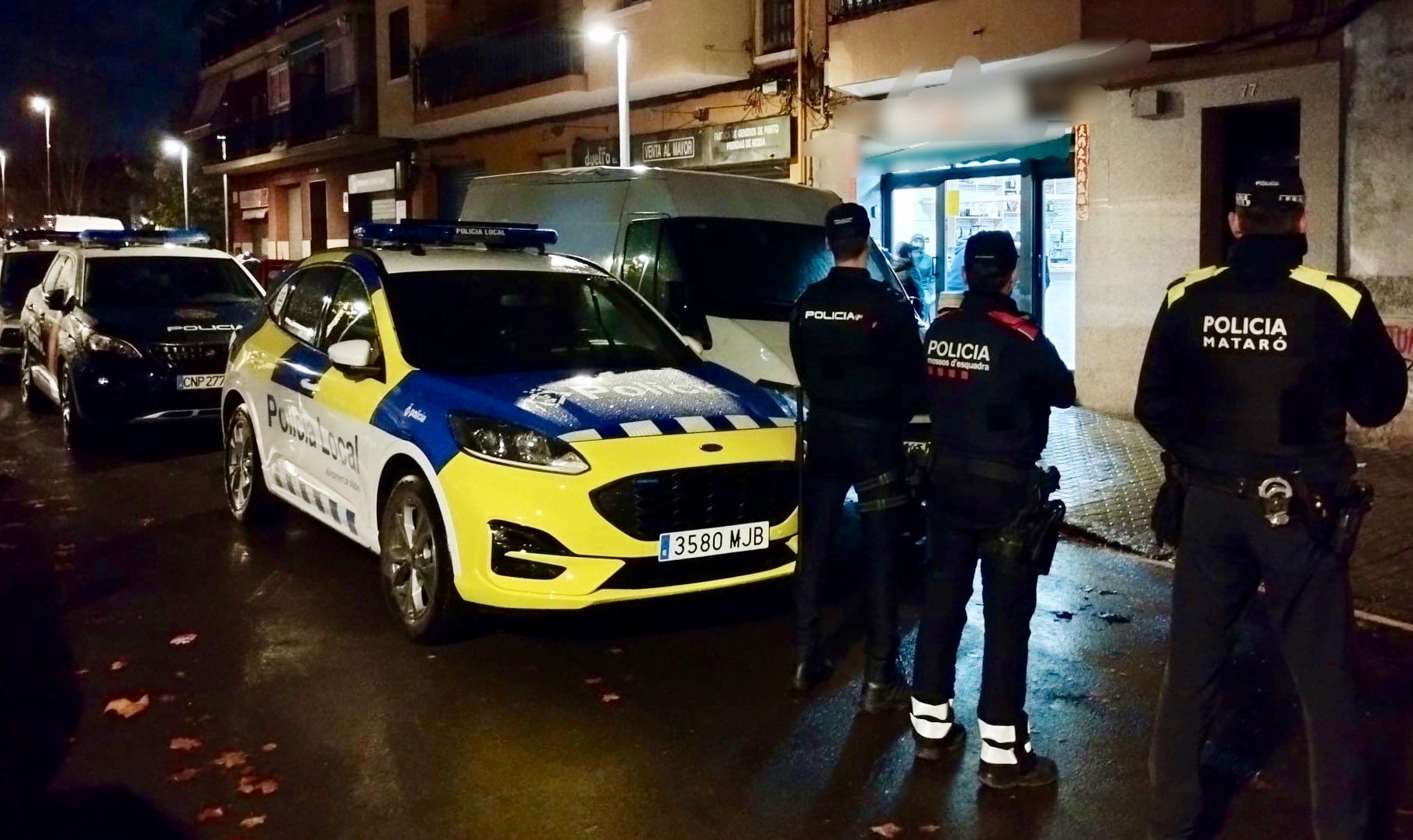 Dispositiu policial a Mataró