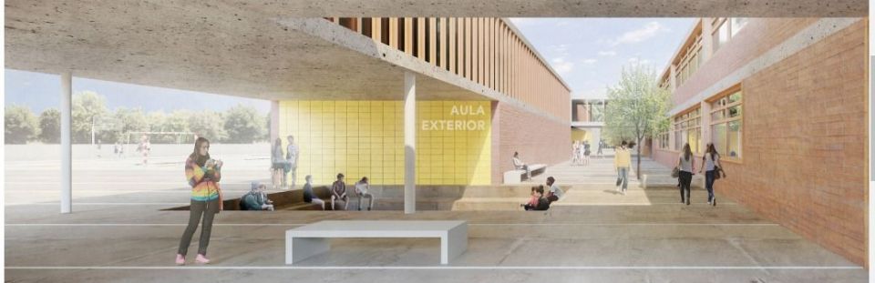 Així serà el nou institut Cinc Sènies de Mataró, que apunta a 2027