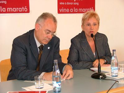 Joan Antoni Baron i la doctora Elvira Ribó