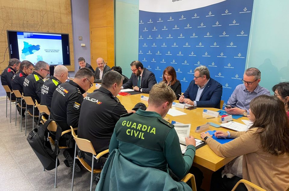 Junta local de seguretat per analitzar les actuacions policials i les detencions a Mataró. Foto: Ajuntament