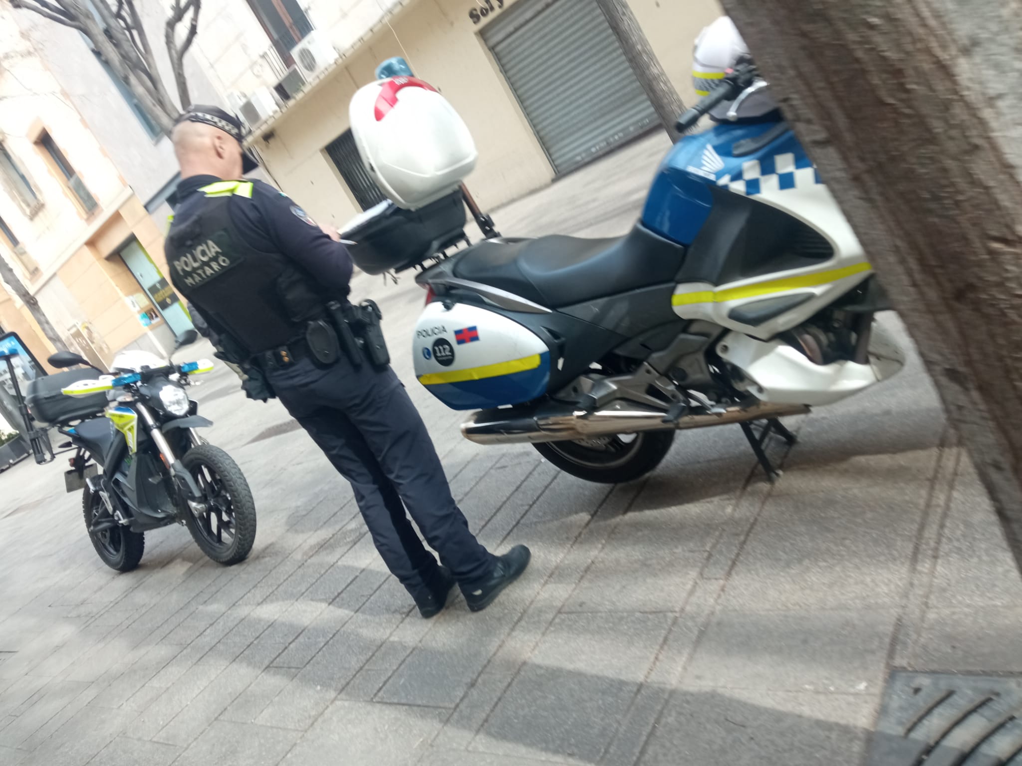 Control policial a La Riera, on va ser multat el ciclista