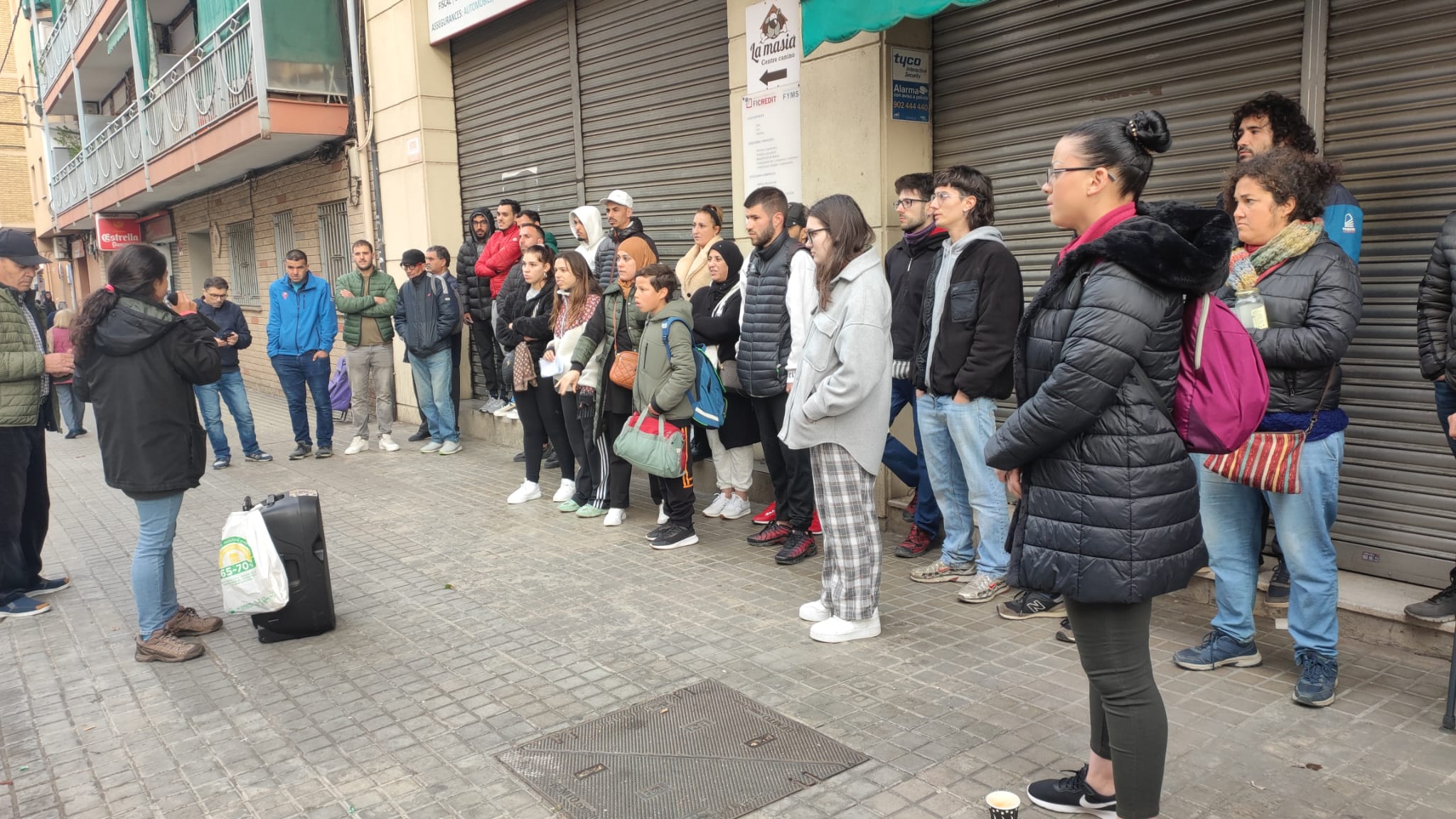 Manifestants contra el desnonament