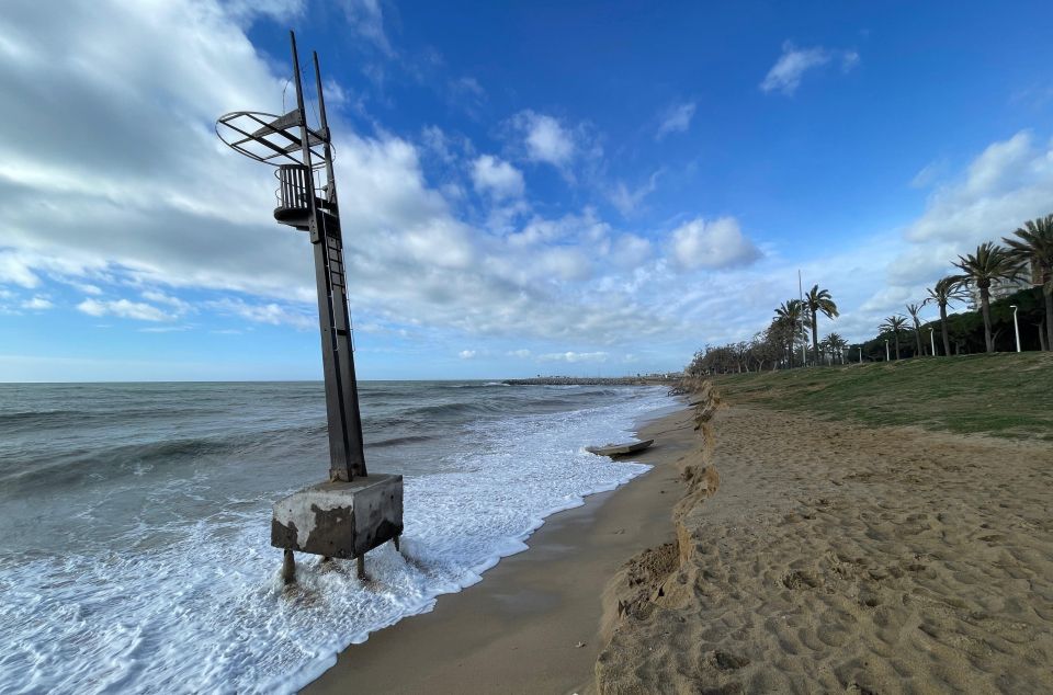 La platja del Callao afectada pel temporal  Foto: R. G. 