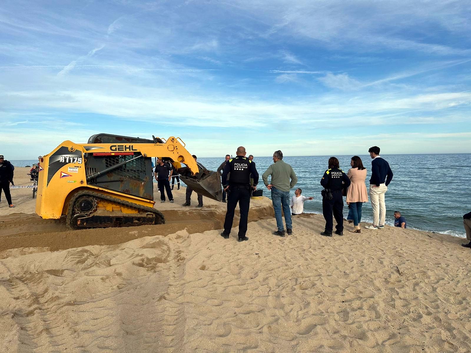 Els Mossos investiguen les restes òssies trobades a Vilassar de Mar. Foto: ACN