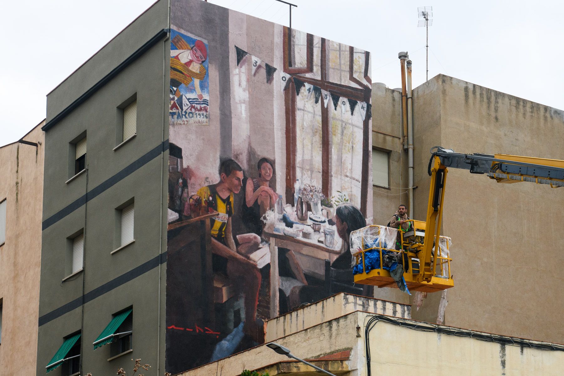 Mural de Mohamed L’Ghacham per Les Santes 2024. Foto: R.Gallofré