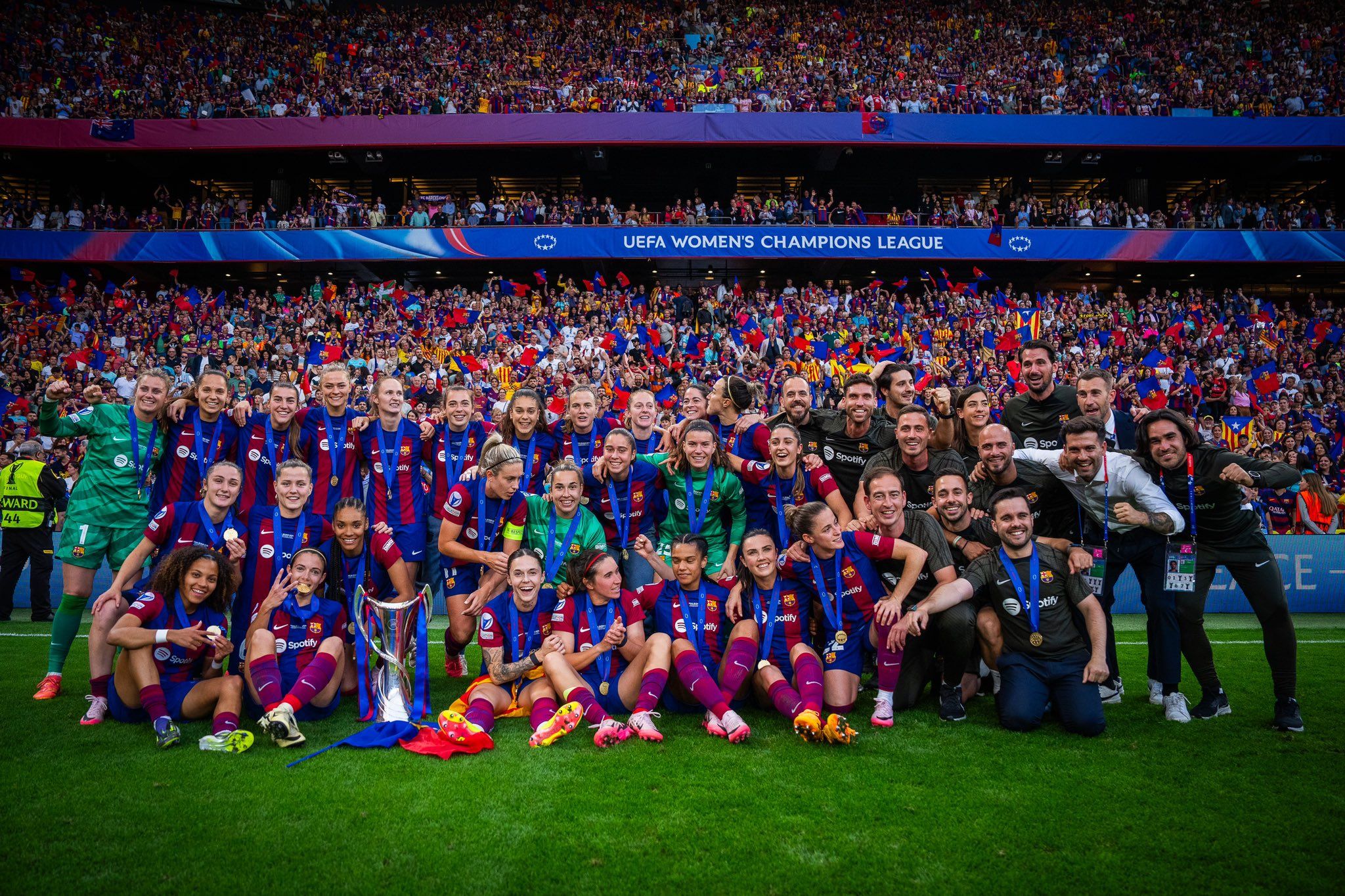 Les campiones d'Europa. Foto: FC Barcelona.