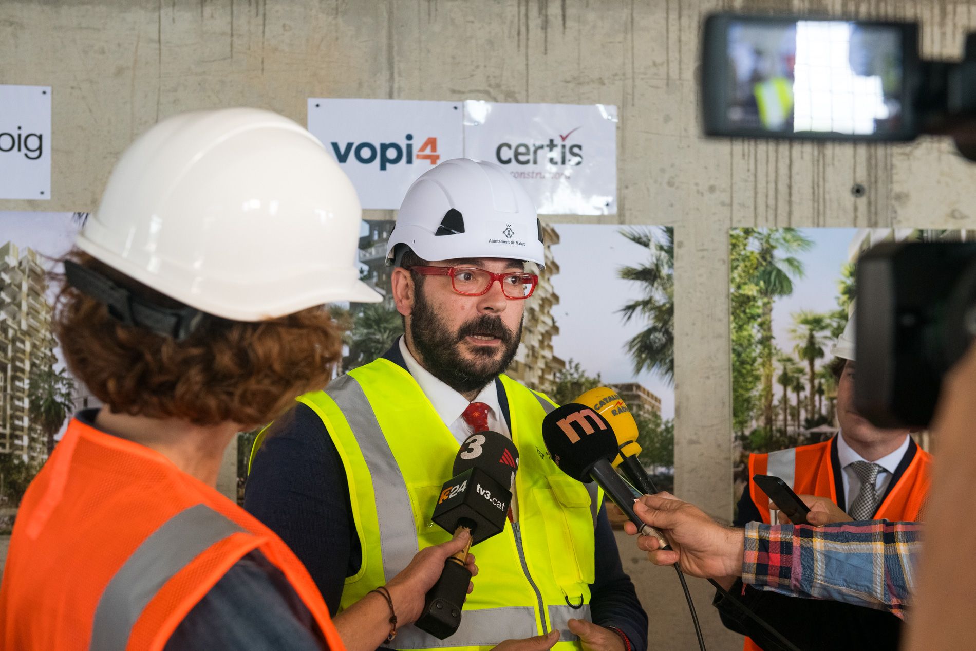 Visita d'obres a la Torre Barceló. Foto: R.Gallofré