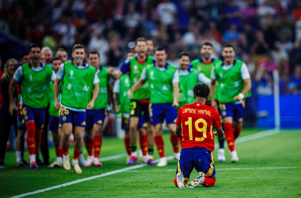 Lamine Yamal, celebrant el golàs. Foto. RFEF