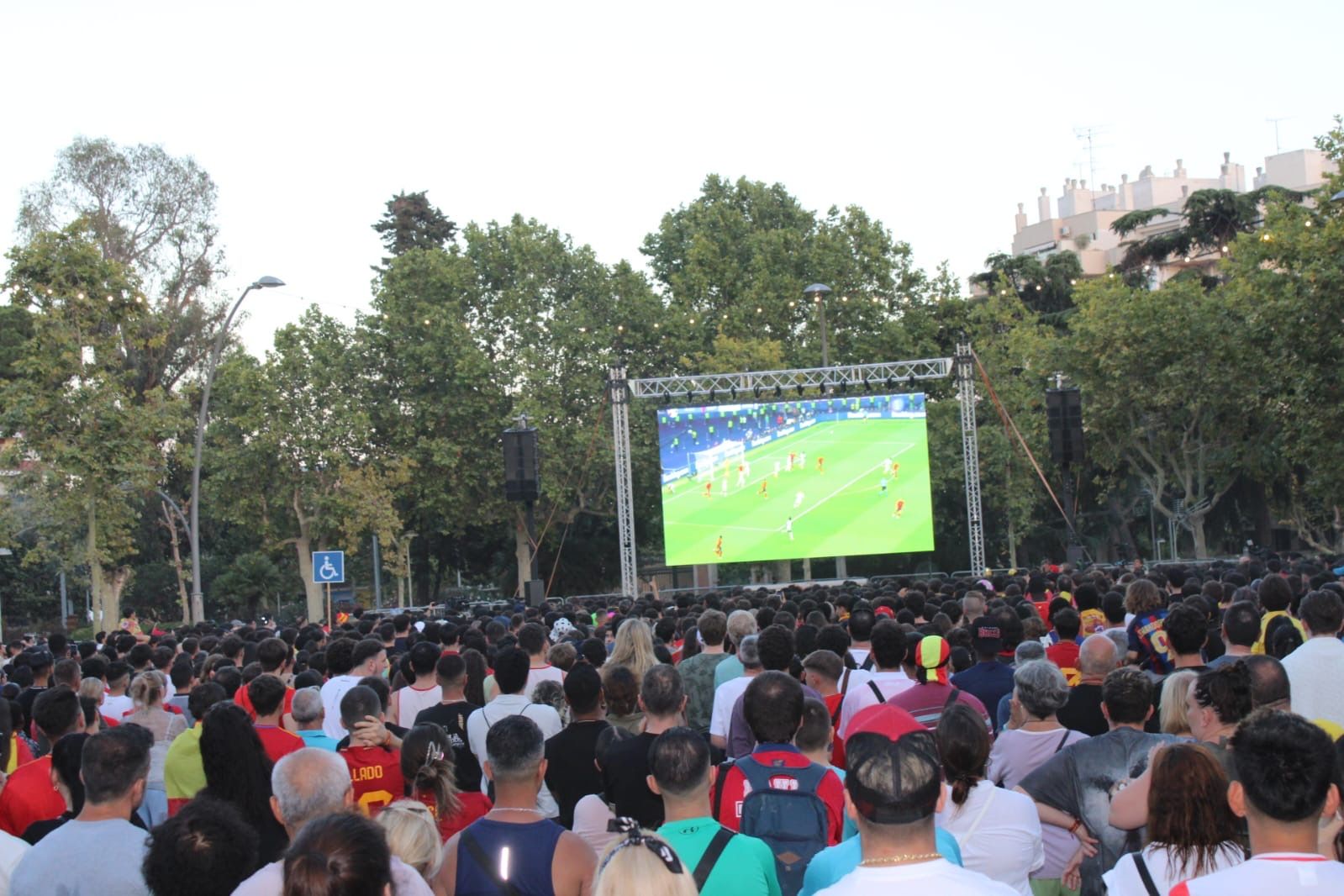 Final Eurocopa pantalla gegant. Foto: Jordi Merino